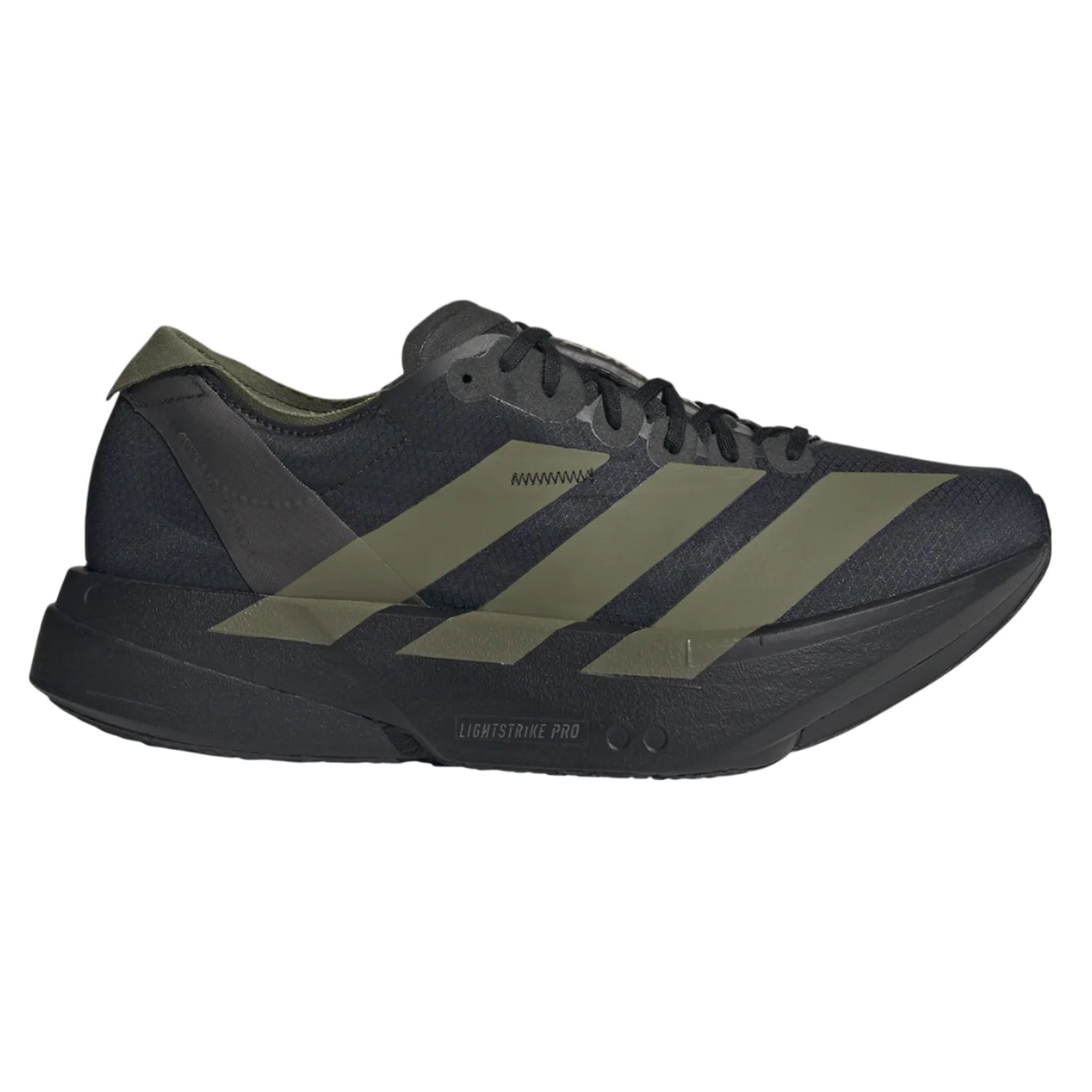 Adidas Mens Adizero Adios Pro 4 - Core Black/Focus Olive/Charcoal - Neutral - SS25