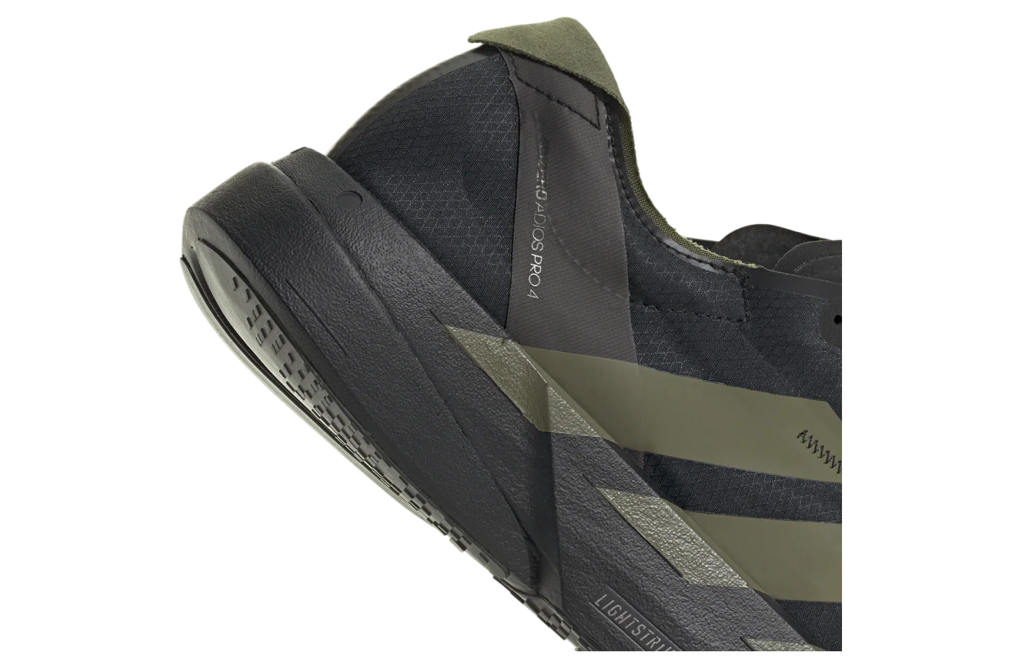 Adidas Mens Adizero Adios Pro 4 - Core Black/Focus Olive/Charcoal - Neutral - SS25 - Image 7