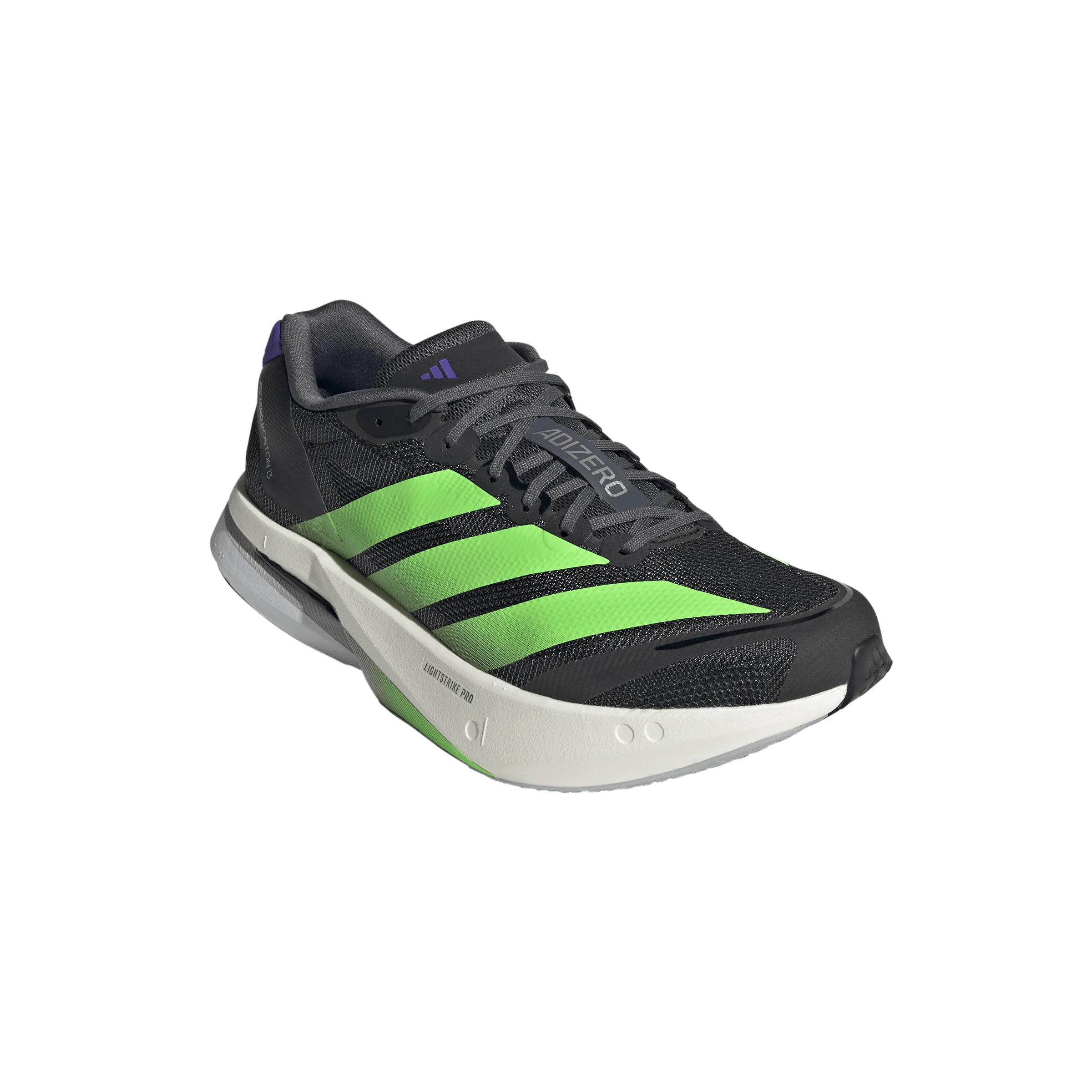 Adidas Mens Adizero Boston 13 - Core Black/Lime Burst/Energy Ink - Neutral - SS26 - Image 4