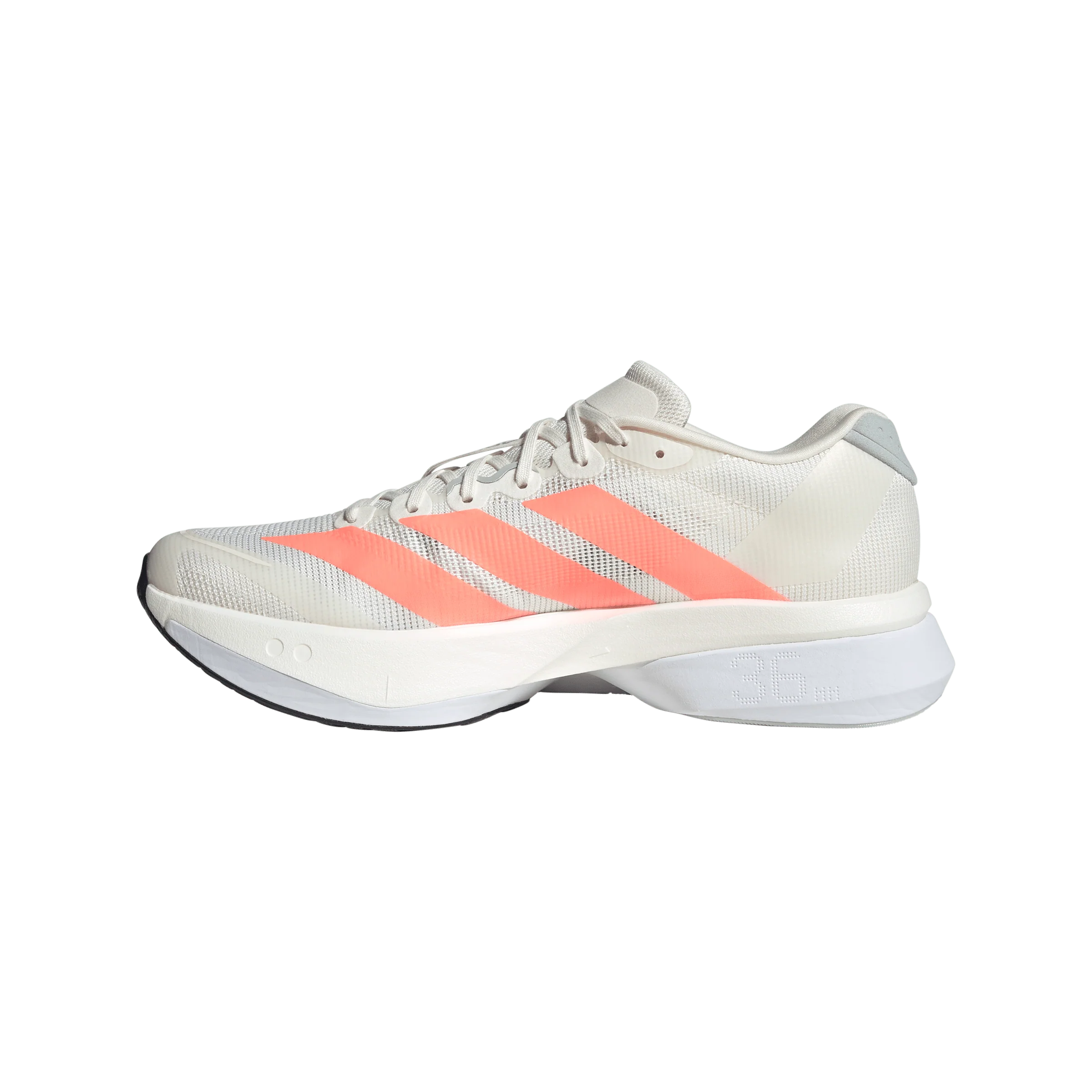 Adidas Mens Adizero Boston 13 - Off White/Lucid Orange/Grey - Neutral - SS26 - Image 3