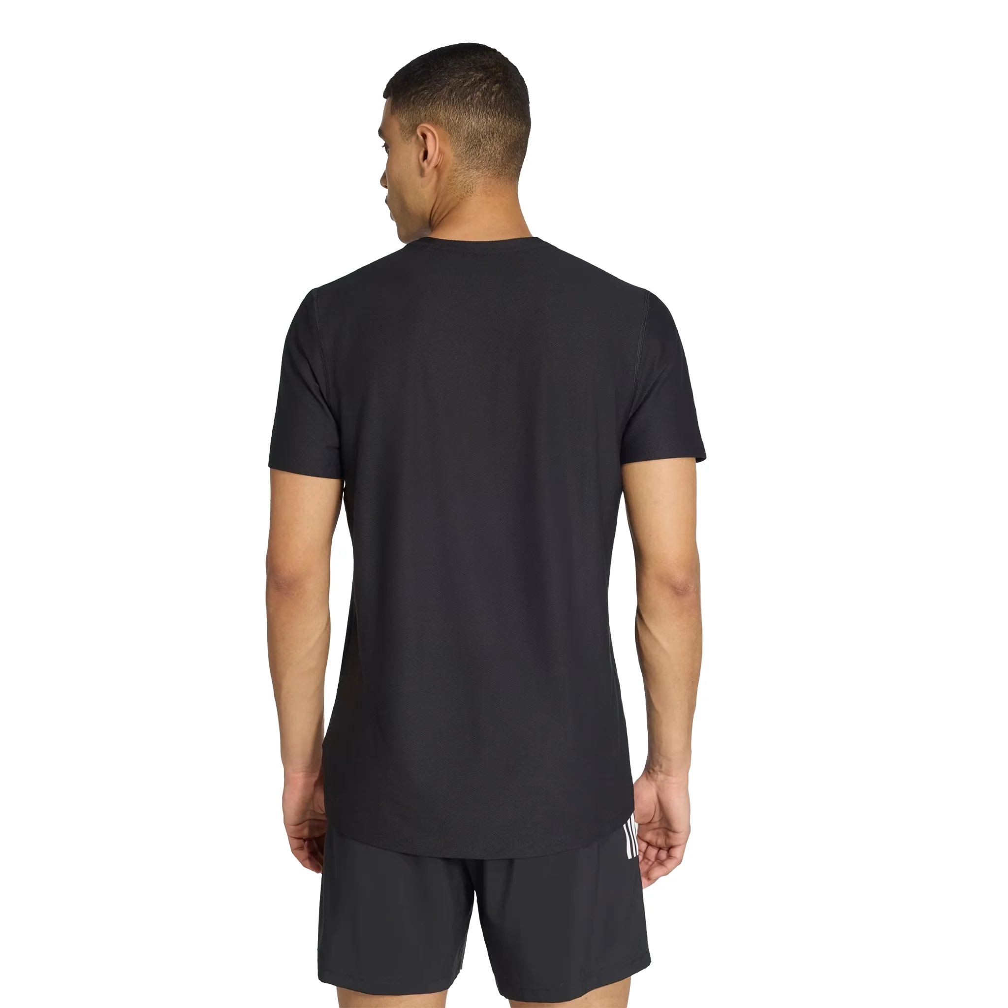 Adidas Mens Own The Run T-Shirt - Black - Image 2