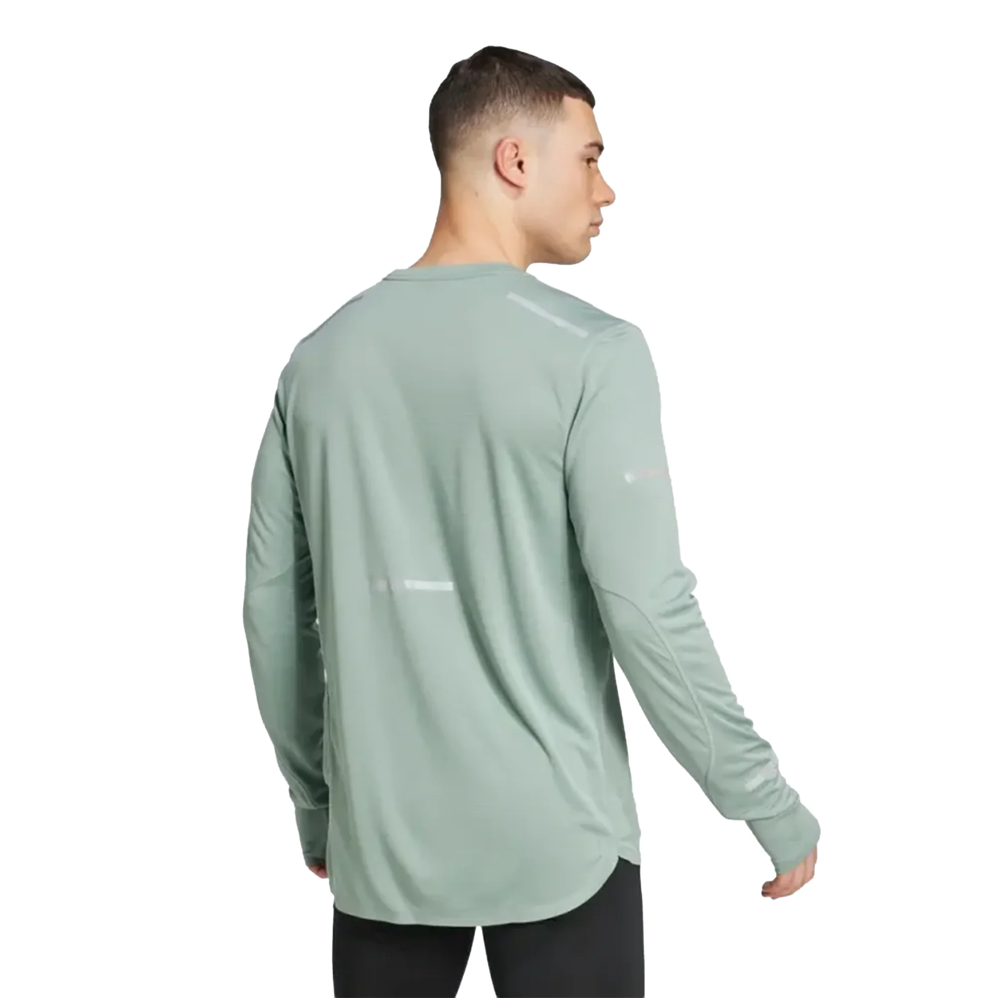 Adidas Mens Ultimate Long Sleeve - Silver Green - Image 2