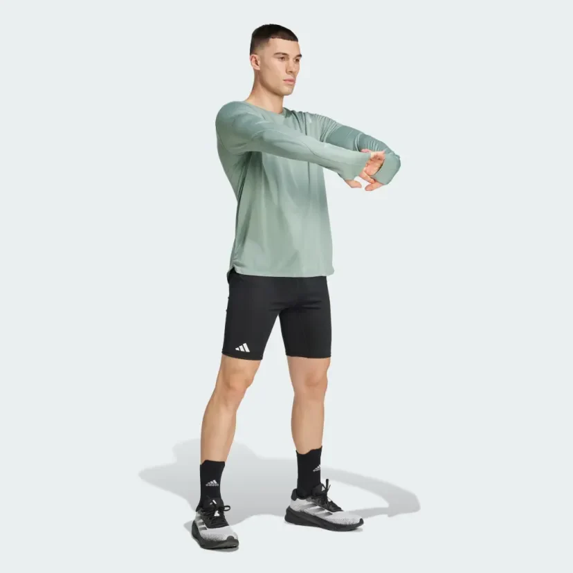 Adidas Mens Ultimate Long Sleeve - Silver Green - Image 4