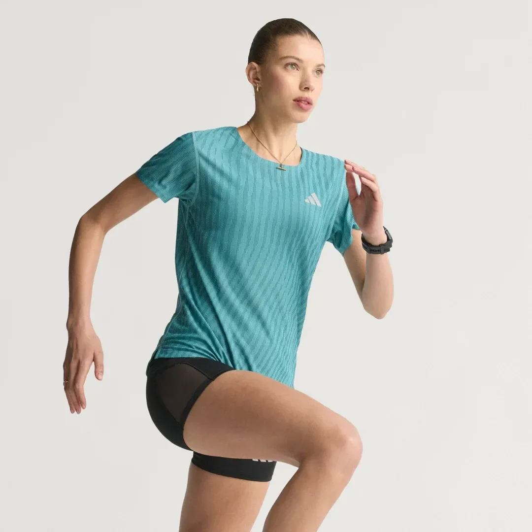 Adidas Womens Adi365 Climacool Tshirt - Green - Image 5