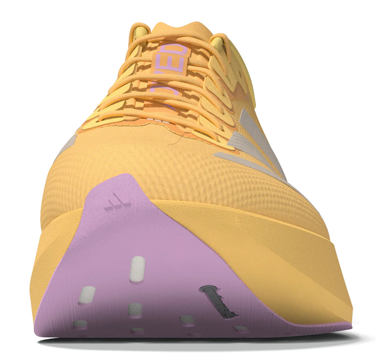 Adidas Womens Adizero Evo SL Woven - Ice Tangerine/Ice Gold Metallic/Bliss Lilac - Neutral - SS26 - Image 6