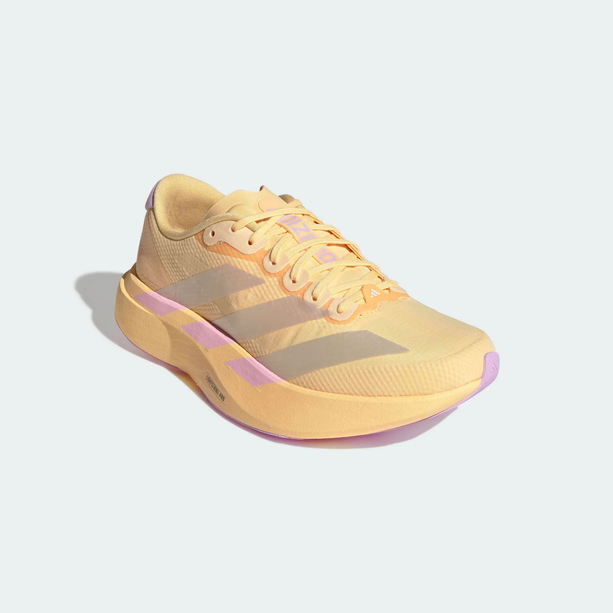 Adidas Womens Adizero Evo SL Woven - Ice Tangerine/Ice Gold Metallic/Bliss Lilac - Neutral - SS26 - Image 8