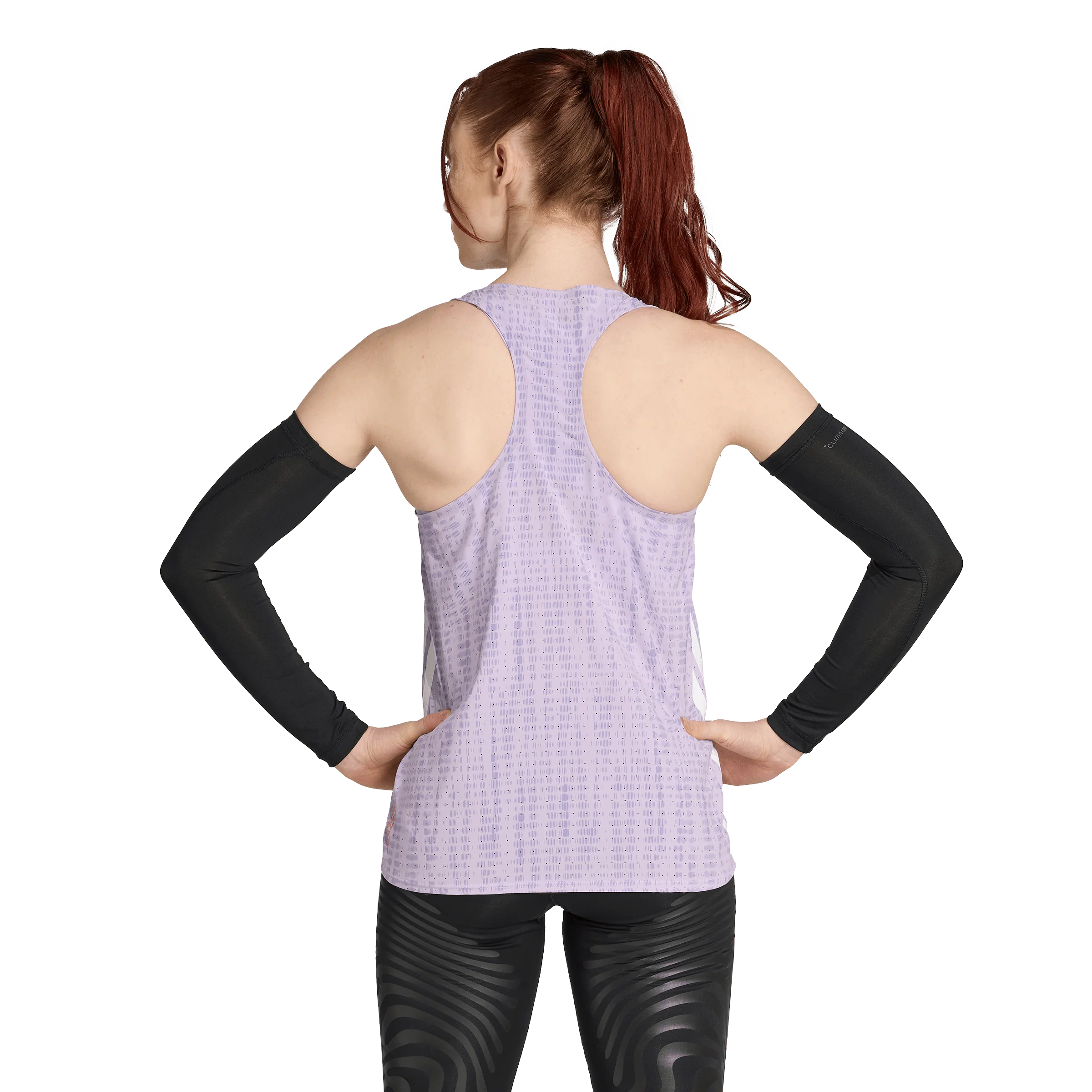 Adidas Womens Adizero Running Singlet - Powder Plum/Magic Lilac - Image 3