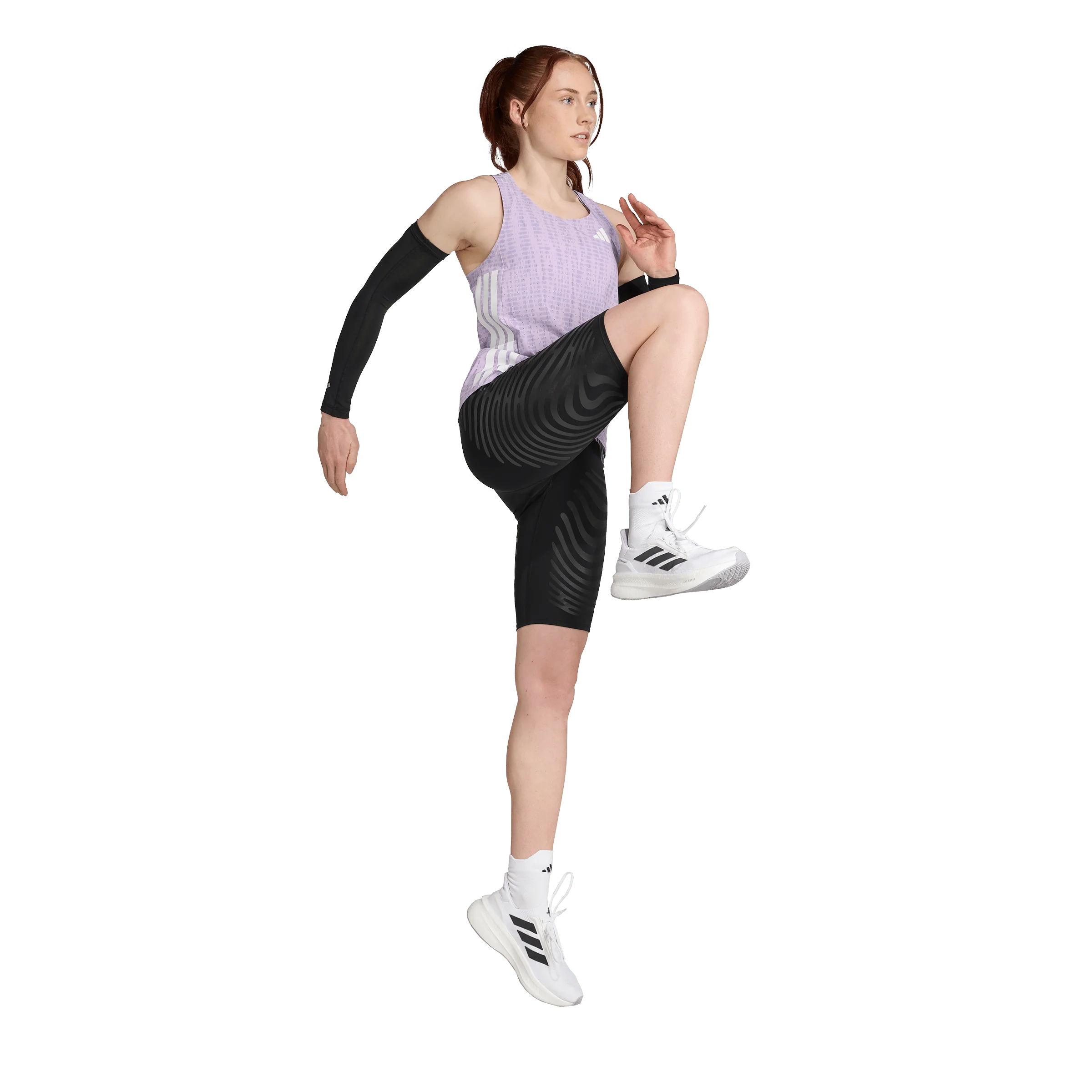 Adidas Womens Adizero Running Singlet - Powder Plum/Magic Lilac - Image 4