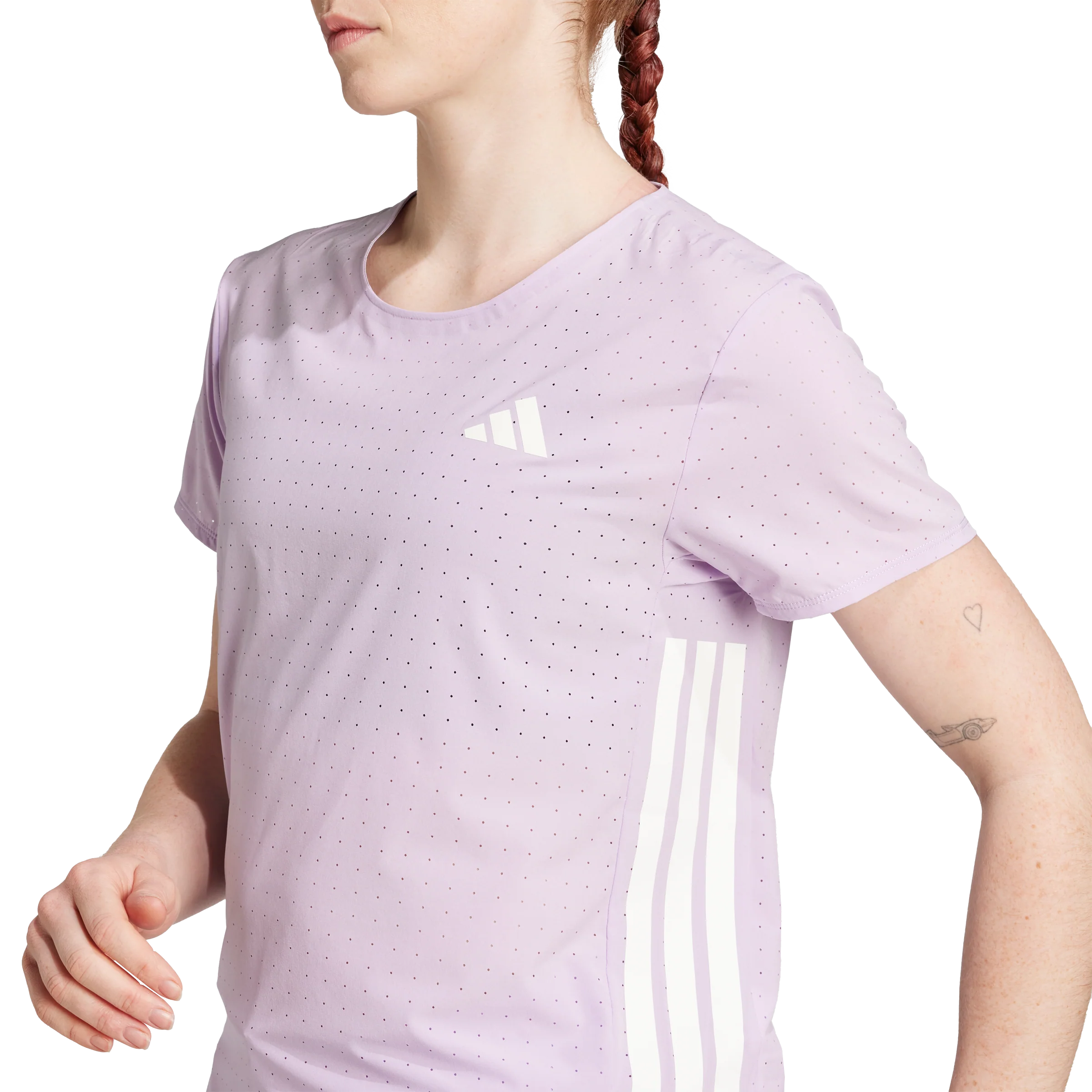 Adidas Womens Adizero Tee - Powder Plum - Image 6