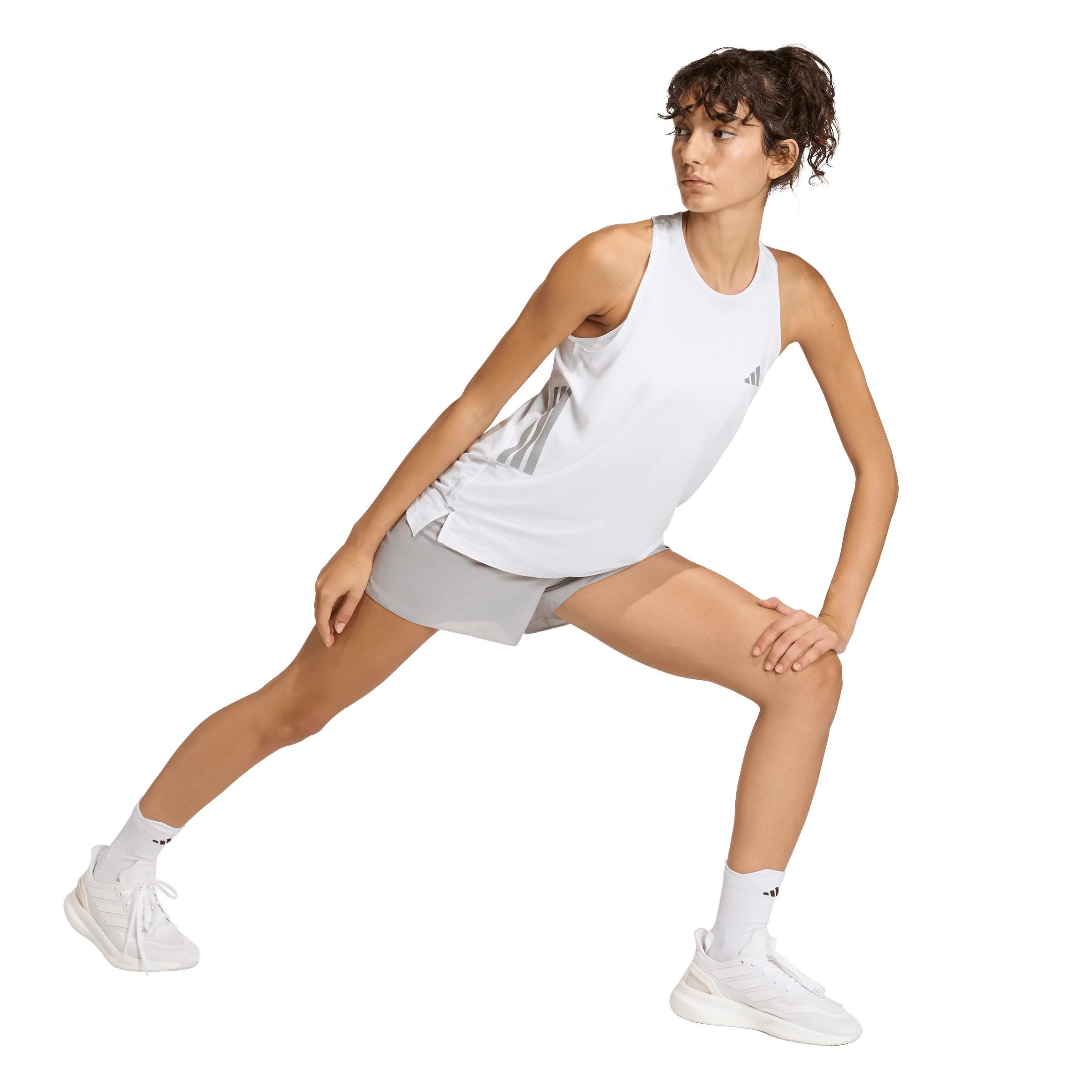 Adidas Womens Iconic Tank - White - Image 4