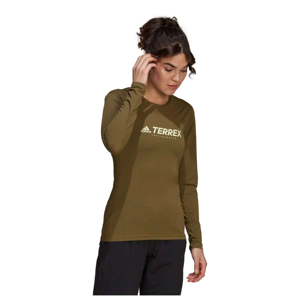 Adidas Womens Long Sleeve Terrex Long Sleeve - Olive - Image 4