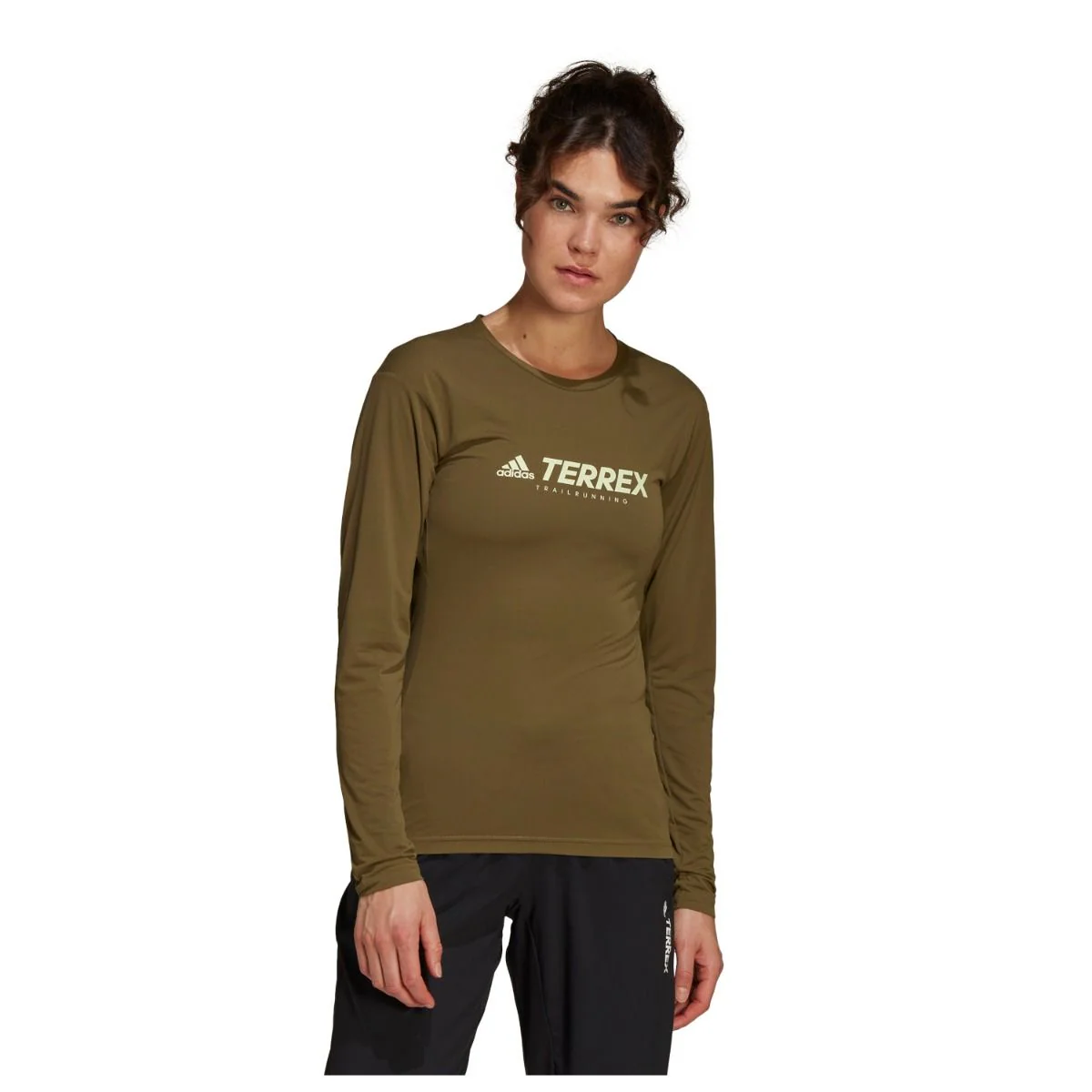 Adidas Womens Long Sleeve Terrex Long Sleeve - Olive - Image 5