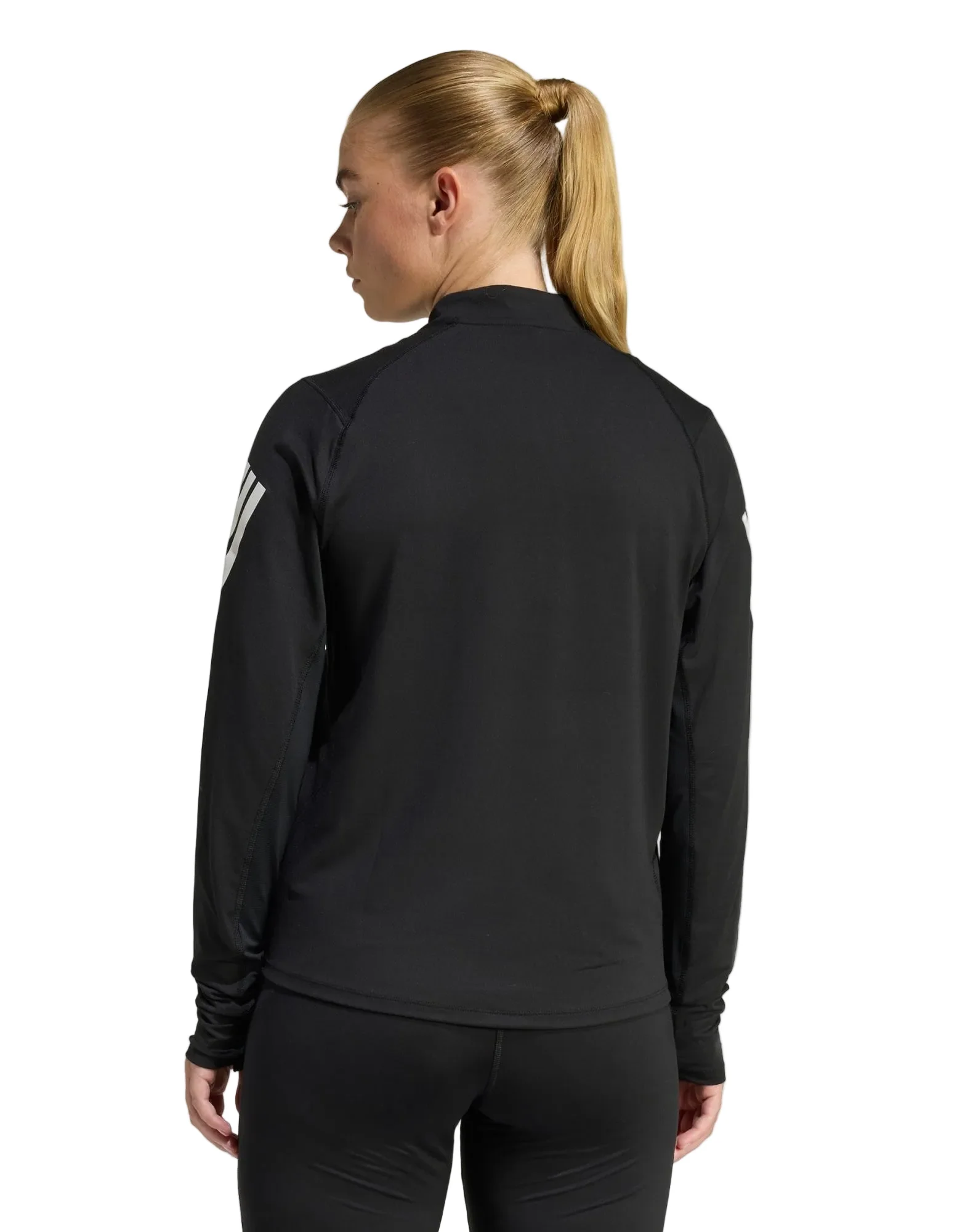 Adidas Womens Own The Run Half Zip Jacket - Black - Image 2
