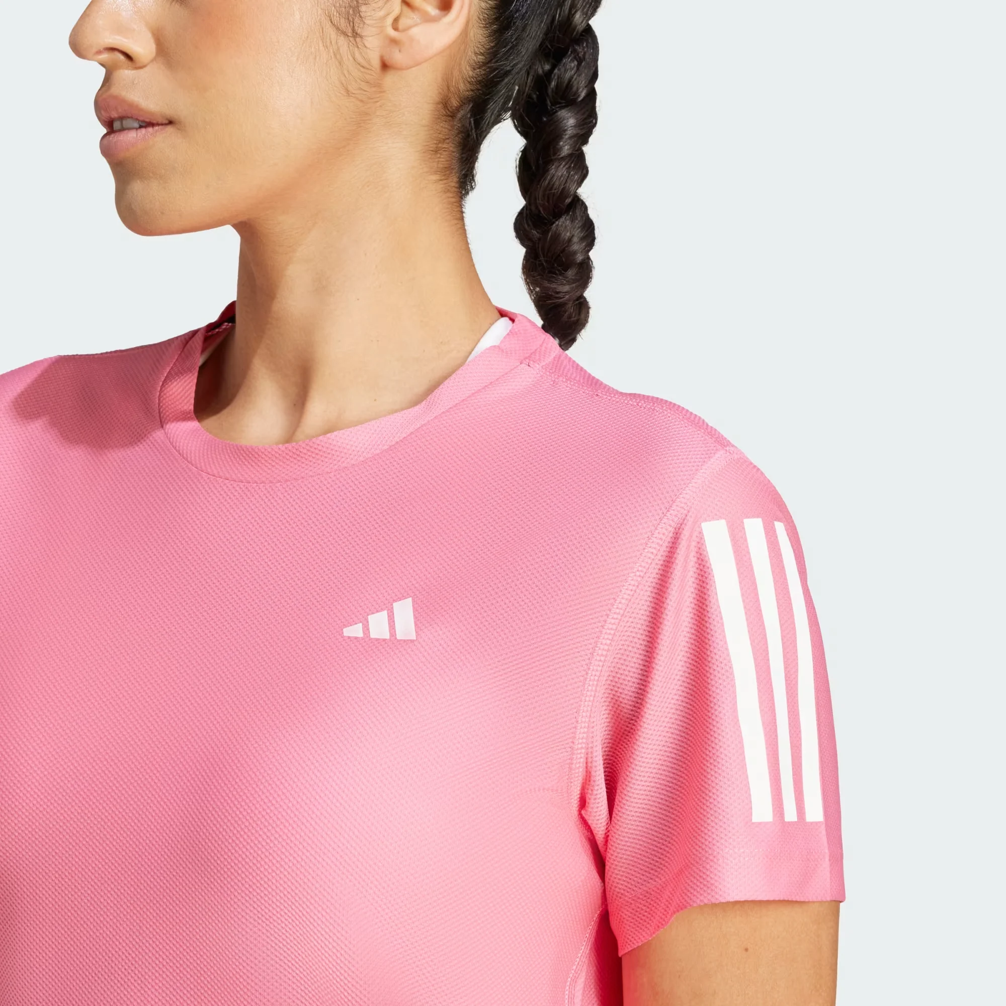Adidas Womens Own the Run Tee - Pink - Image 5