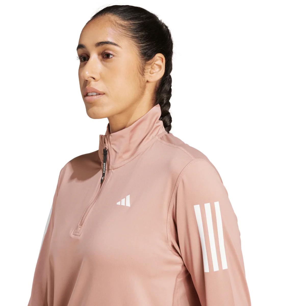 Adidas Womens Own the Running 1/2 Zip Jacket - Warm Clay - Image 3