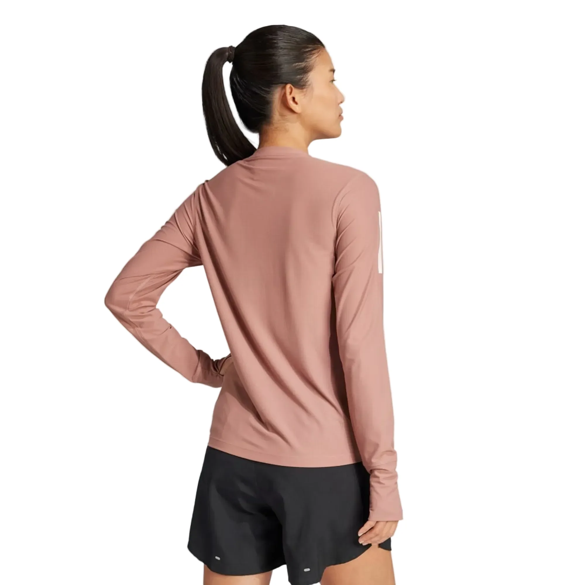 Adidas Womens Own the Running Long Sleeve Top - Warm Clay - Image 2