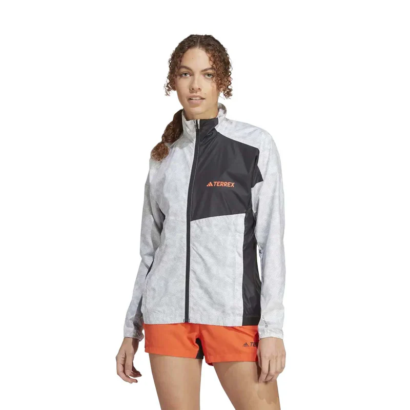 Adidas Womens Terrex Trail Wind Jacket - White - Image 2
