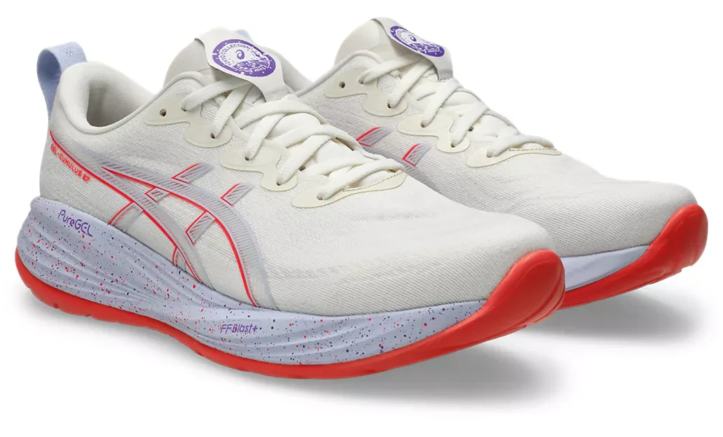Asics Mens Gel Cumulus 27 Tokyo - Cream/Edo Purple - Neutral - AW25 - Image 4