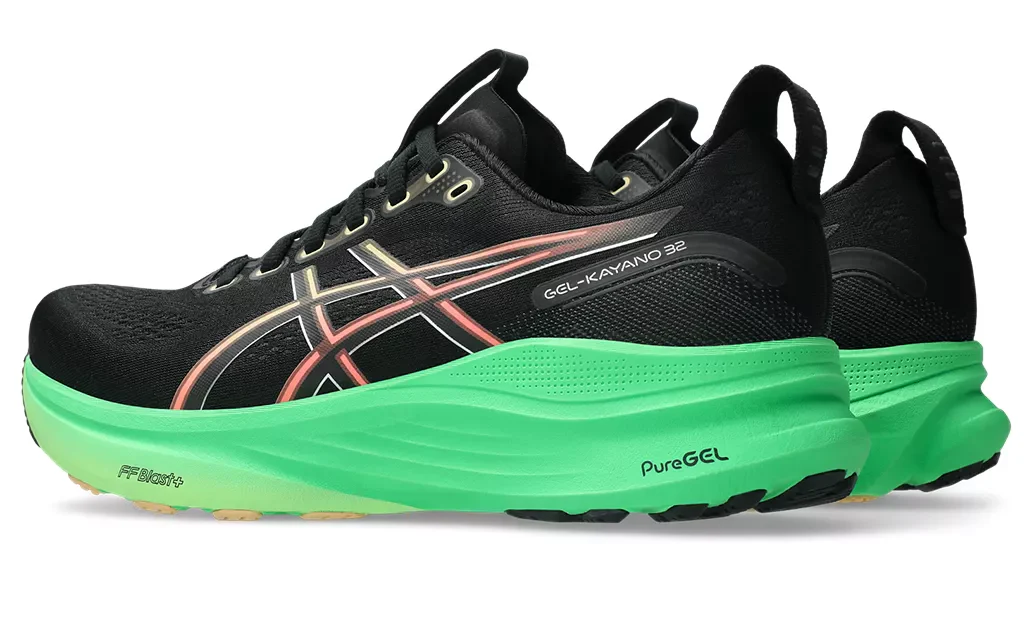 Asics Mens Gel Kayano 32 - Black/Vital Green - Stability - SS26 - Image 3