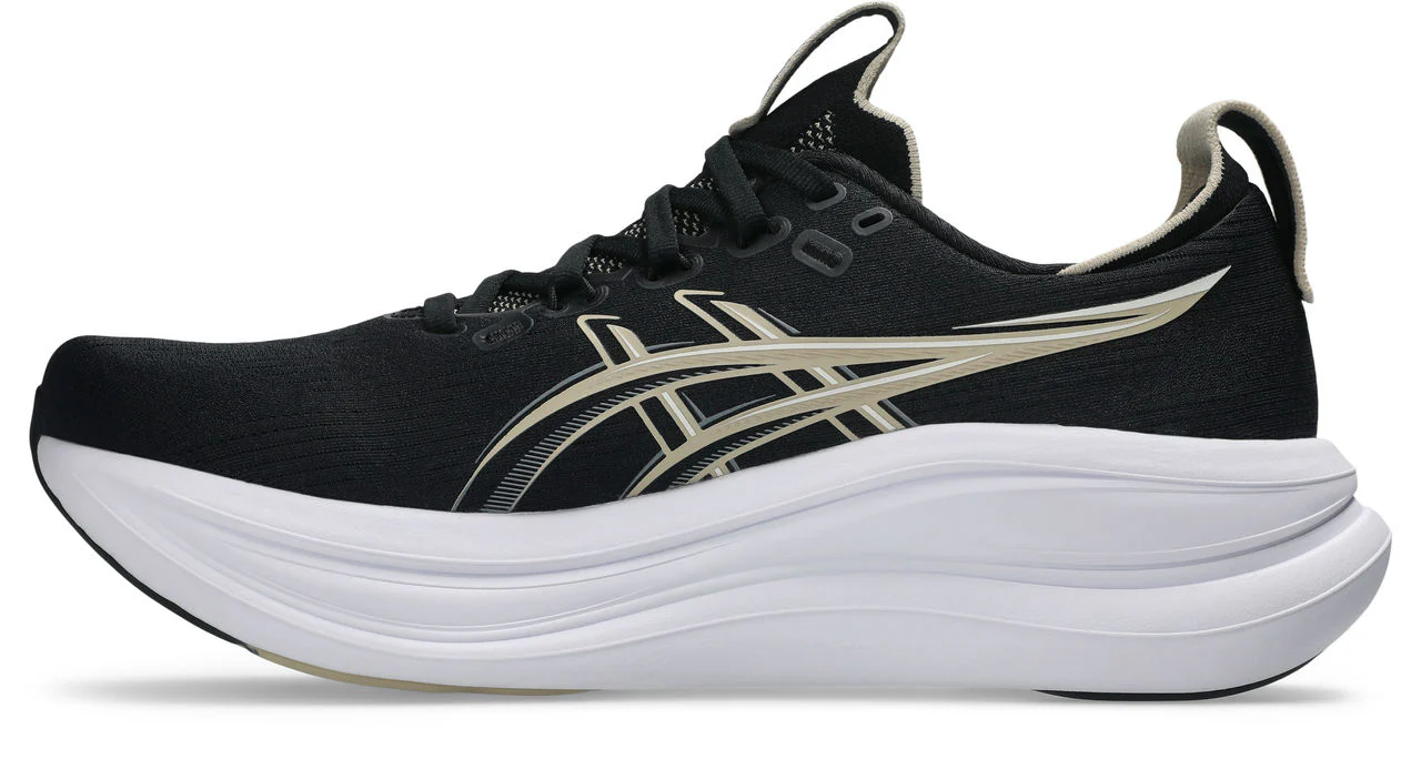 Asics Mens Gel Nimbus 28 Wide - 2E Width - Black/Feather Grey - Neutral - SS26 - Image 3