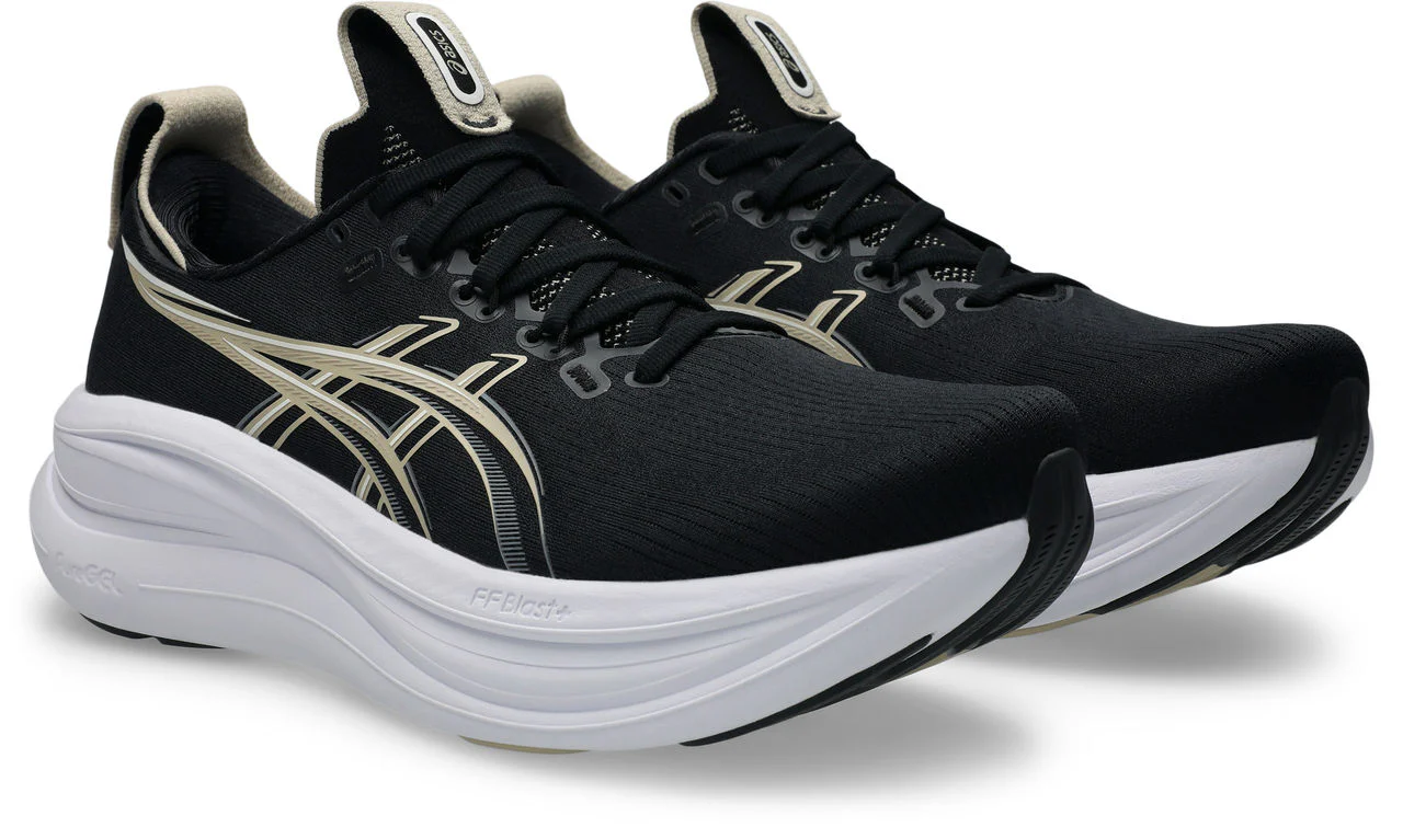 Asics Mens Gel Nimbus 28 Wide - 2E Width - Black/Feather Grey - Neutral - SS26 - Image 5