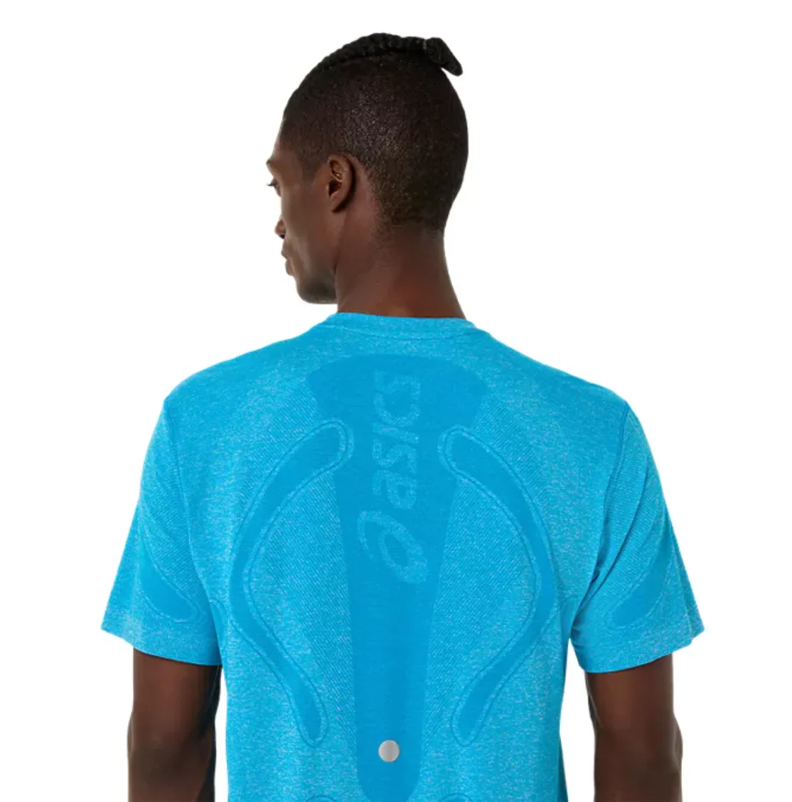 Asics Mens Road Seamless SS Top - Aegean Blue/Sky - Image 3