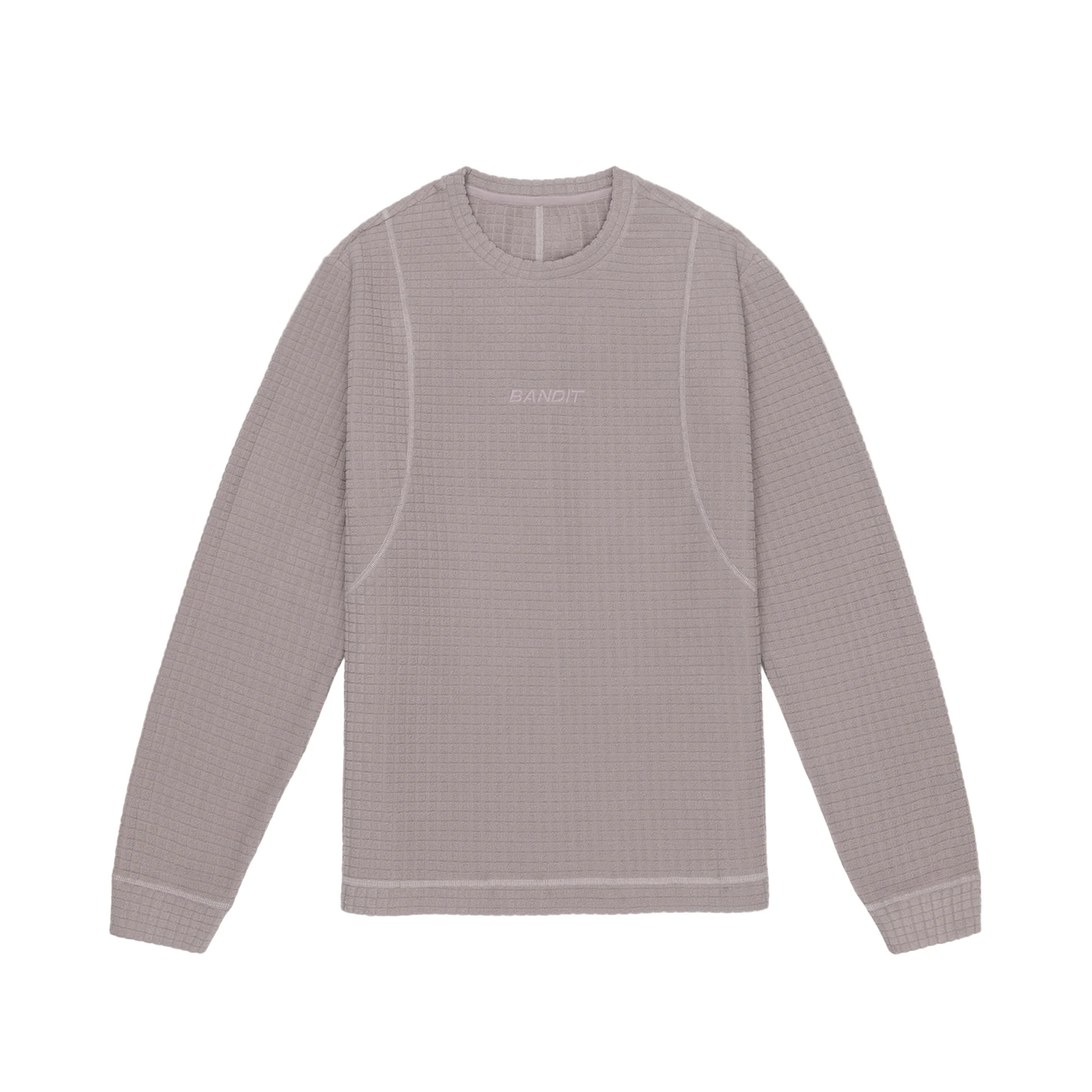 Bandit Mens Macrosoft Grid Soft Pullover - Zinc - SS26
