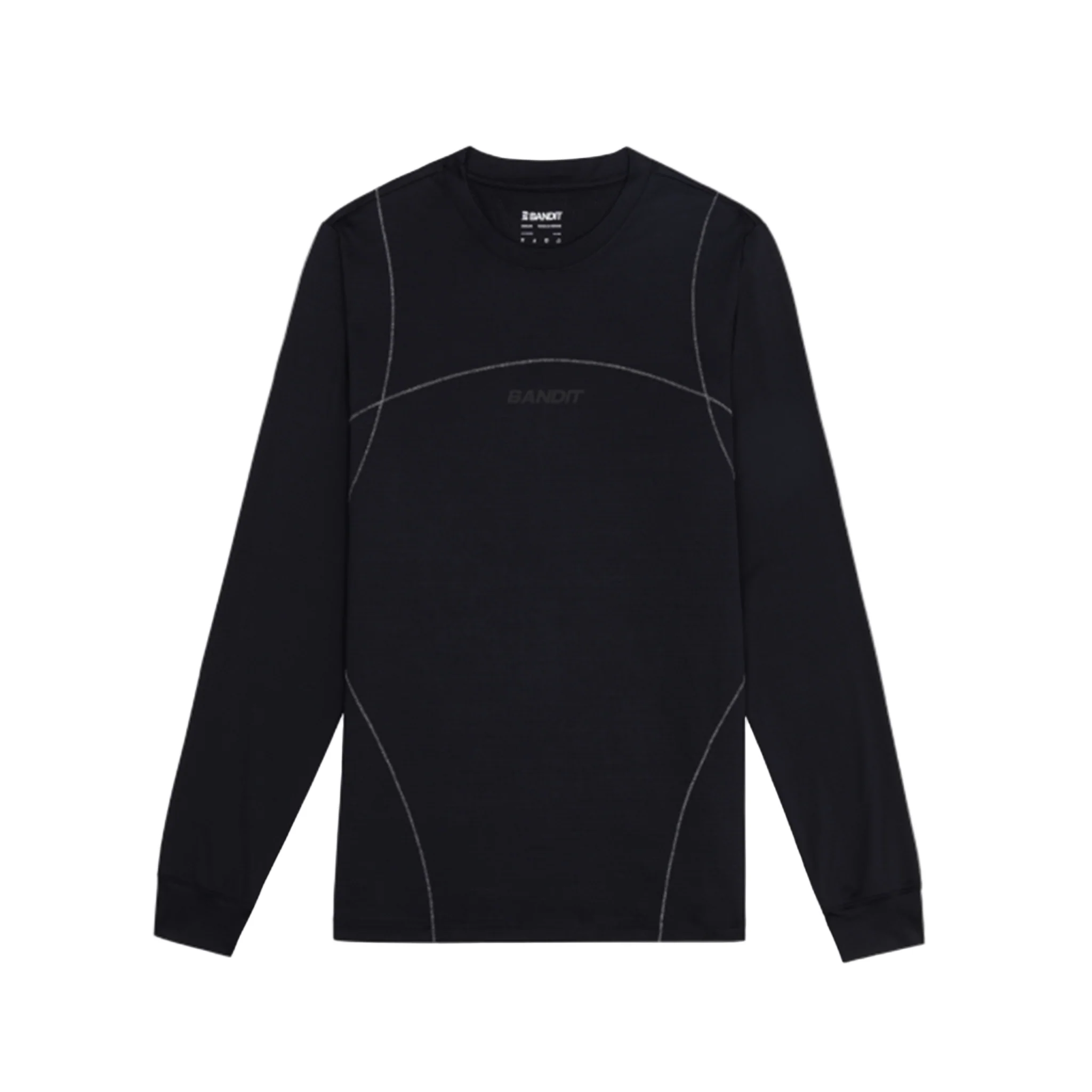 Bandit Mens Micromesh Reflecto Stitch Long Sleeve Tee - Bandit Black - SS26