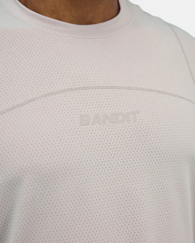 Bandit Mens Micromesh Reflecto Stitch Run Tee - Ash - SS26 - Image 3