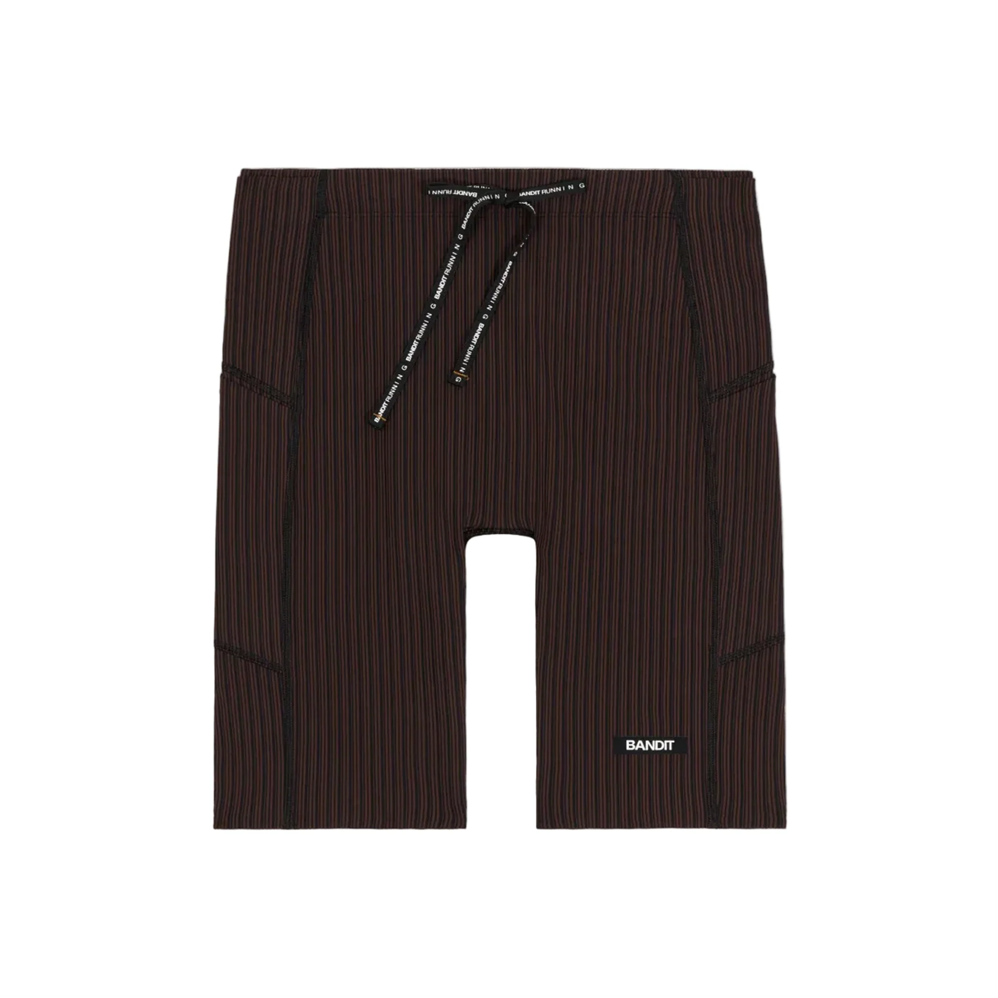 Bandit Mens Striped Cadence™ 7" Pocket Half Tights - Cacao/Black - SS26