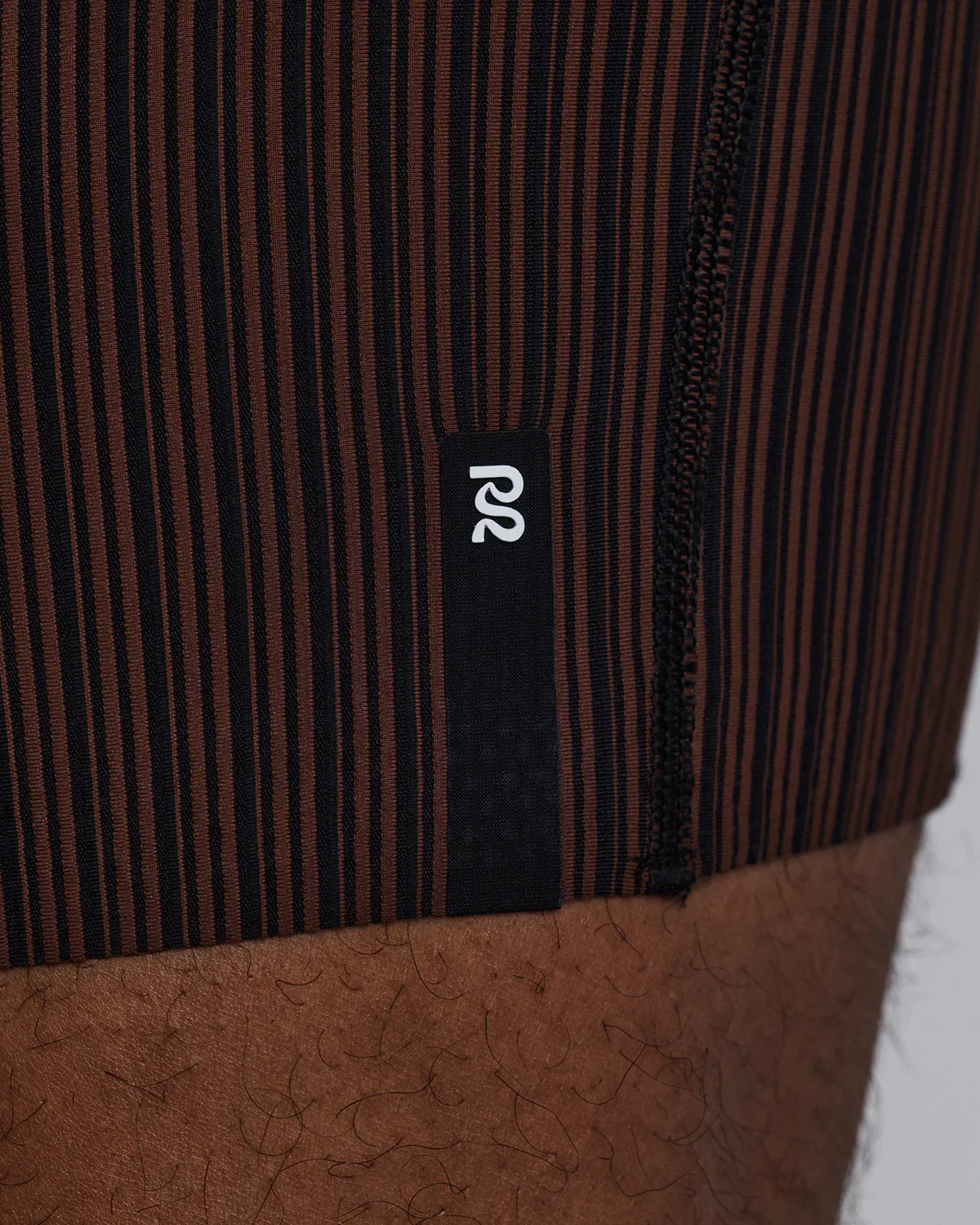 Bandit Mens Striped Cadence™ 7" Pocket Half Tights - Cacao/Black - SS26 - Image 5