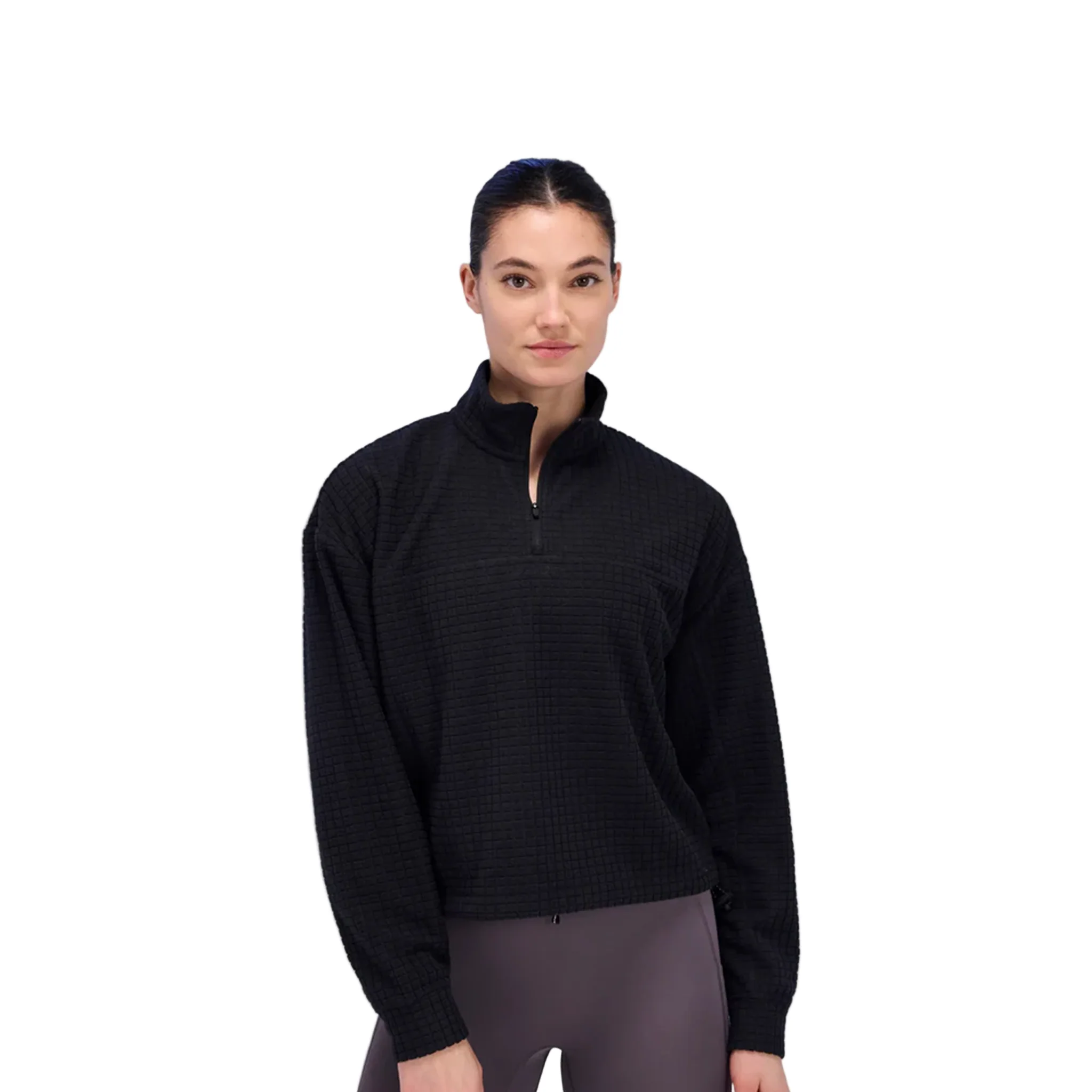 Bandit Womens Macrosoft Grid Quarter Zip - Bandit Black - SS26 - Image 2