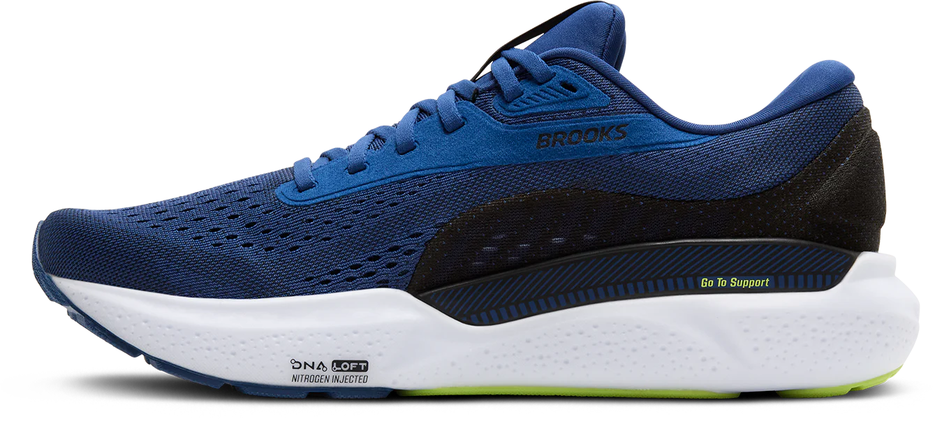 Brooks Mens Adrenaline GTS 24 - Navy Peony/Black/Acid Lime - Stability - AW25 - Image 5