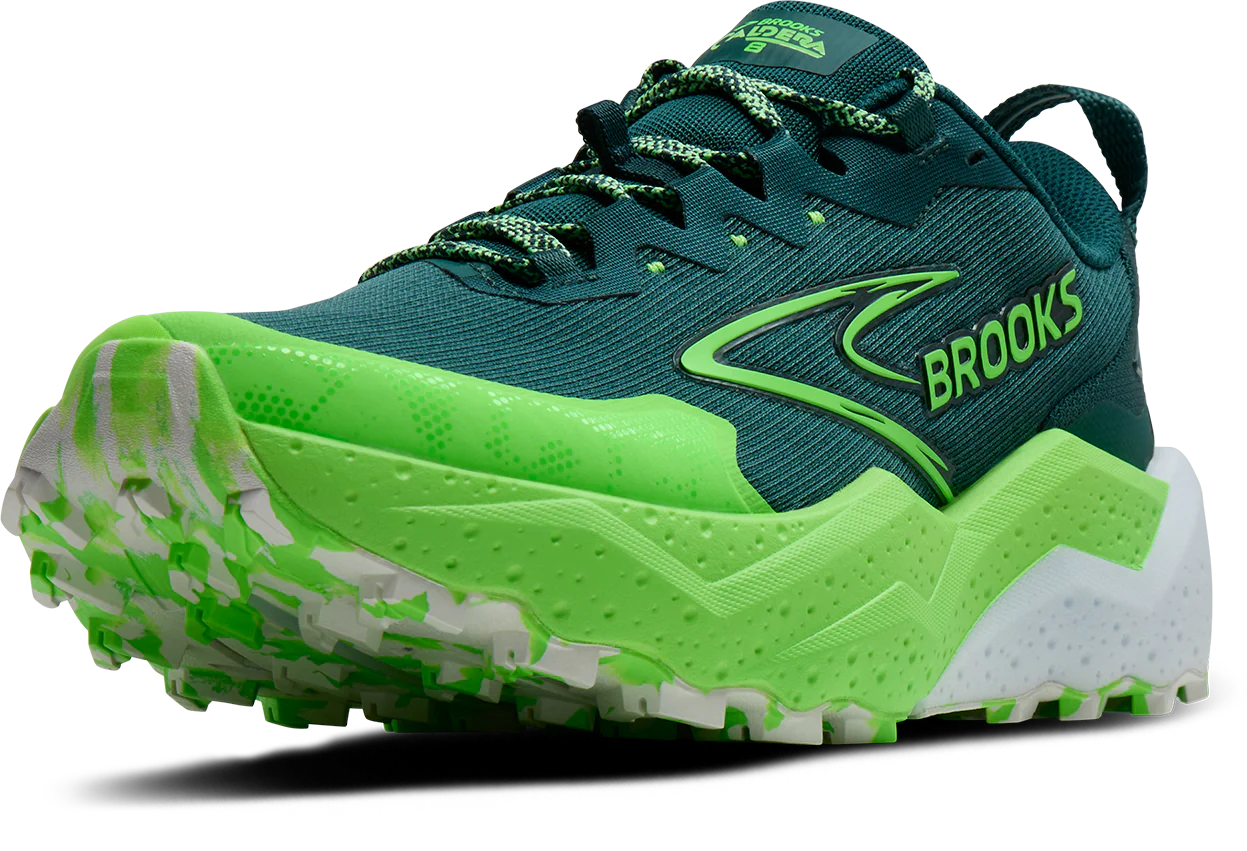 Brooks Mens Caldera 8 - Atlantic Deep/Green/White - Trail - SS26 - Image 3