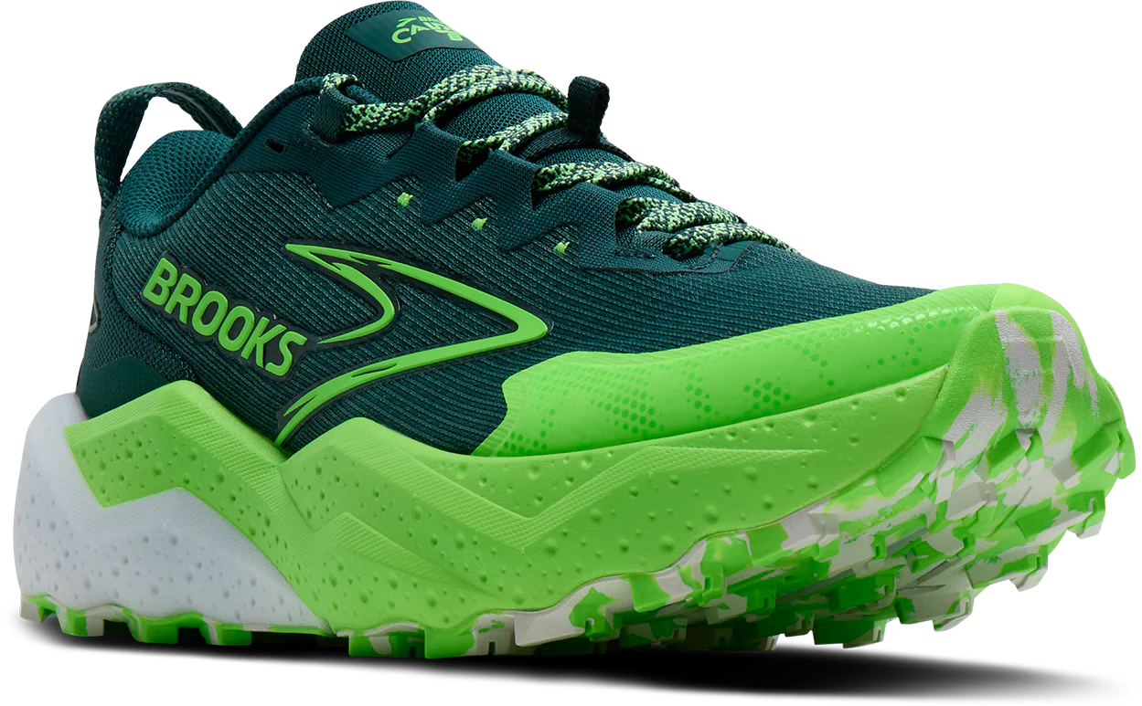 Brooks Mens Caldera 8 - Atlantic Deep/Green/White - Trail - SS26 - Image 6