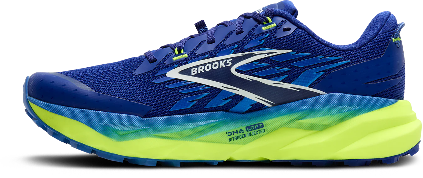 Brooks Mens Cascadia 19 Wide - 2E Width - Surf the Web/Nightlife/White - Trail - AW25 - Image 6
