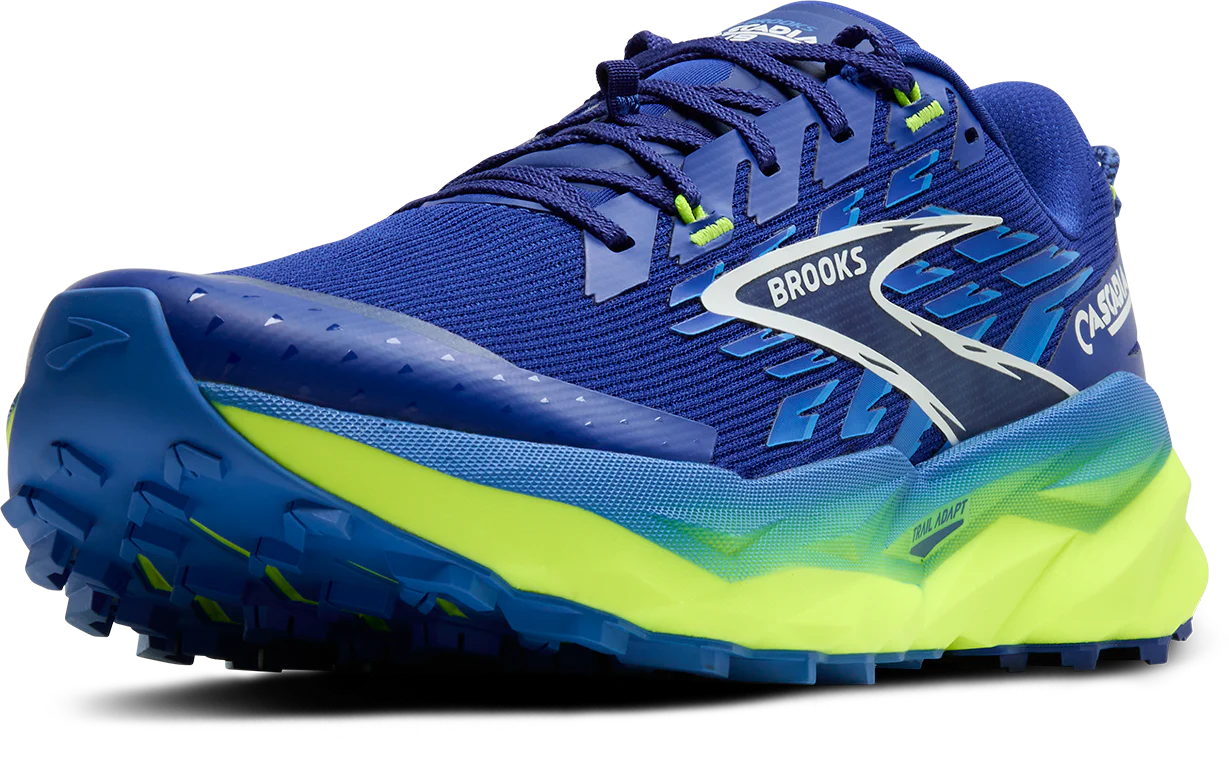 Brooks Mens Cascadia 19 Wide - 2E Width - Surf the Web/Nightlife/White - Trail - AW25 - Image 8