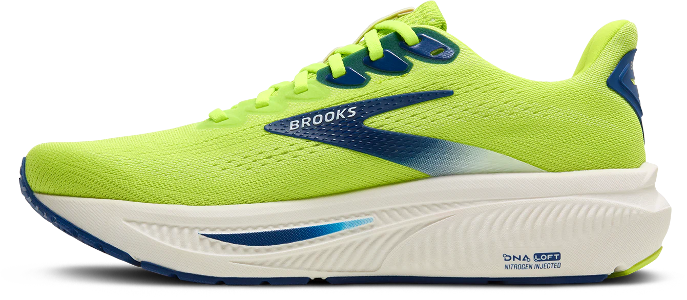 Brooks Mens Ghost 17 - Acid Lime/Navy/White - Neutral - AW25 - Image 6