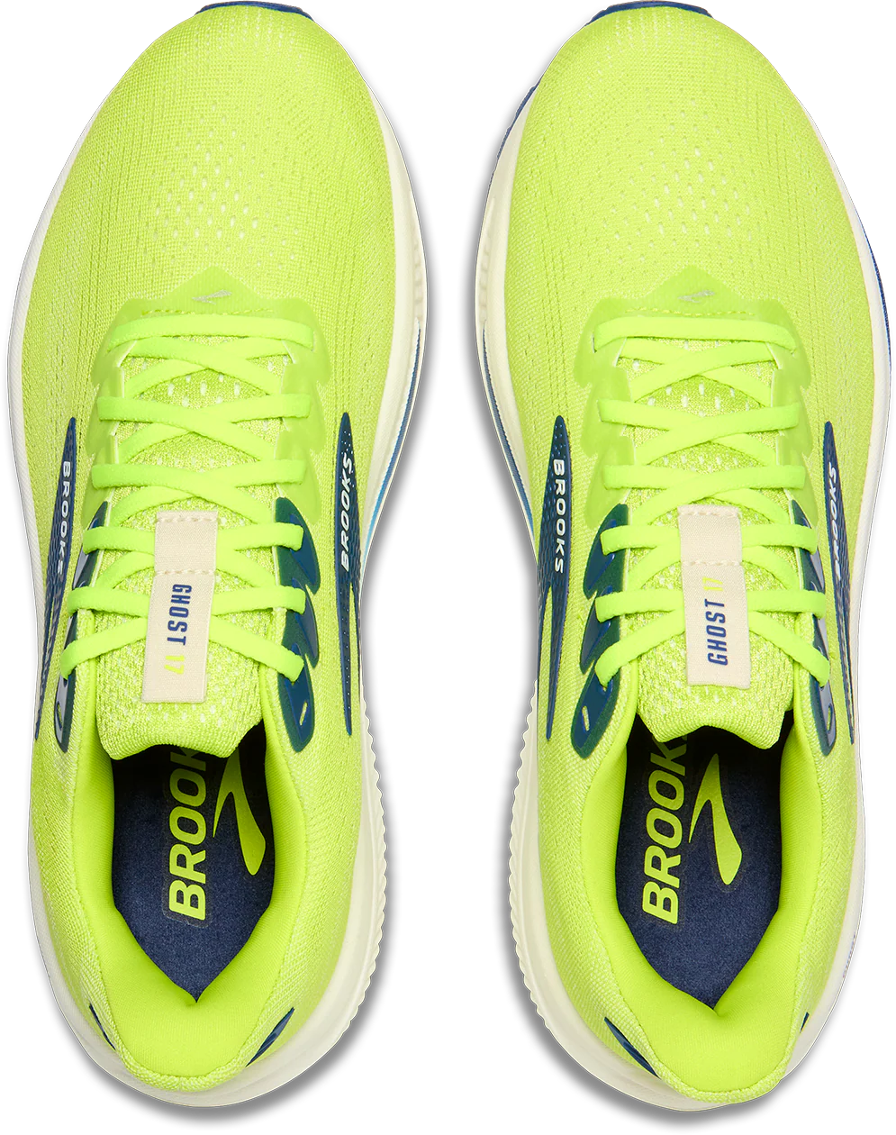 Brooks Mens Ghost 17 - Acid Lime/Navy/White - Neutral - AW25 - Image 7