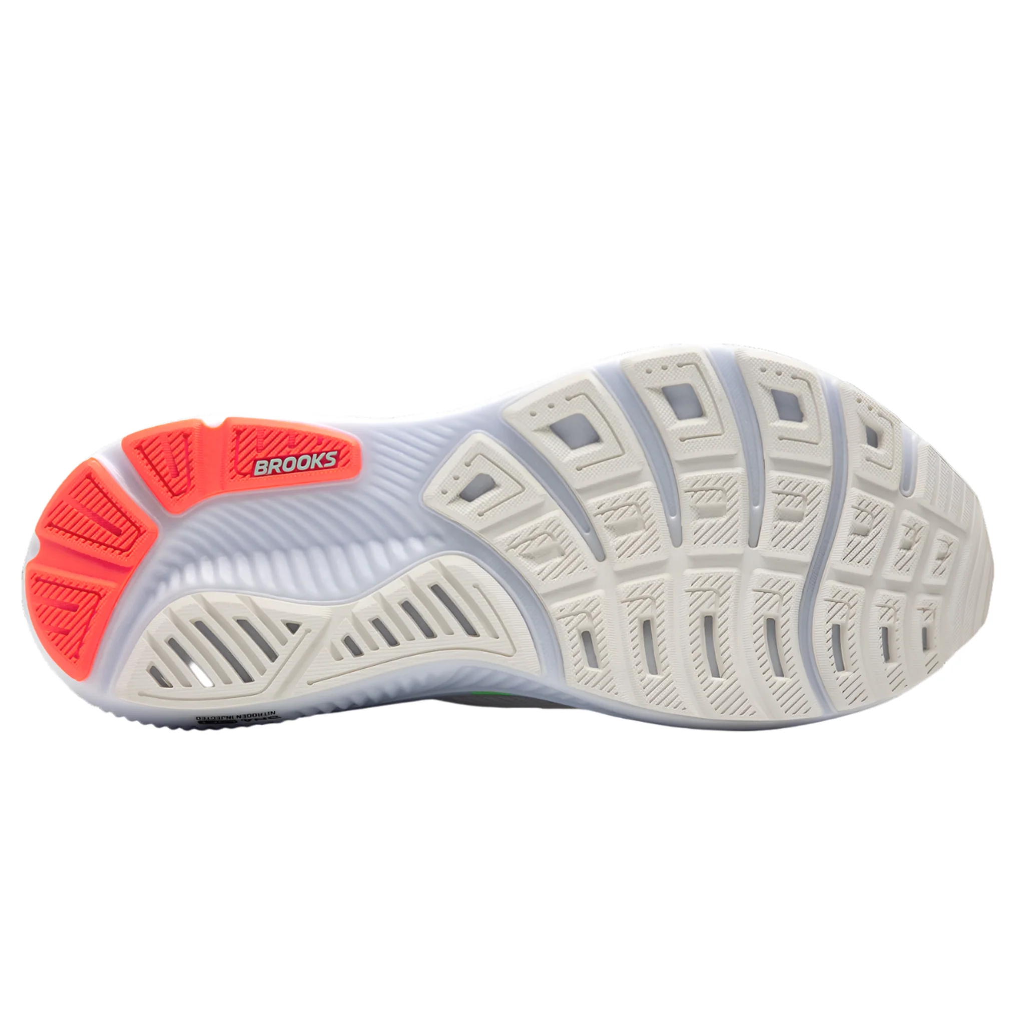 Brooks Mens Ghost 17 - White/Pink Clay/Gecko - Neutral - AW25 - Image 2