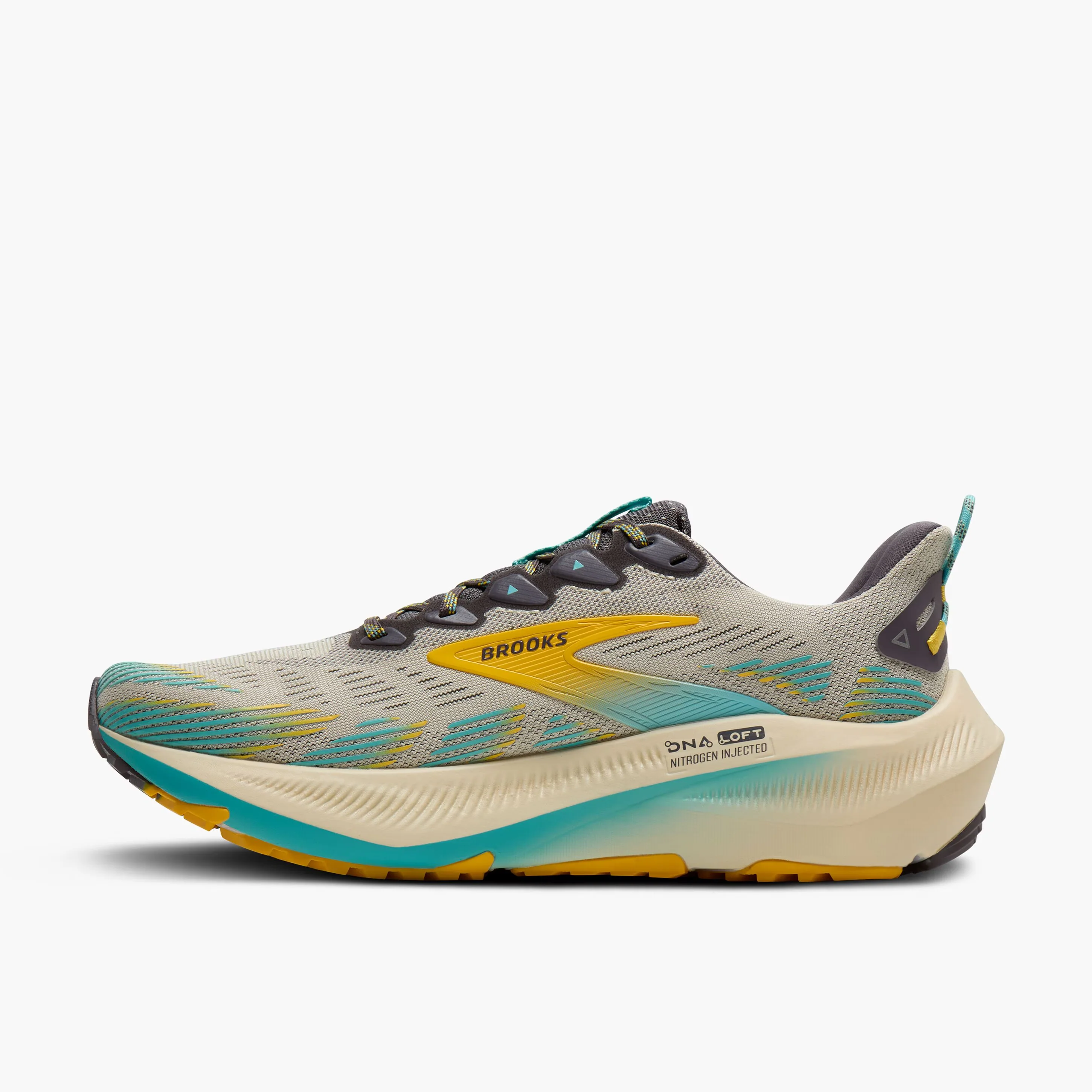 Brooks Mens Ghost Trail - Bleached Sand/Rabbit/Bluefish - Trail - SS26 - Image 3