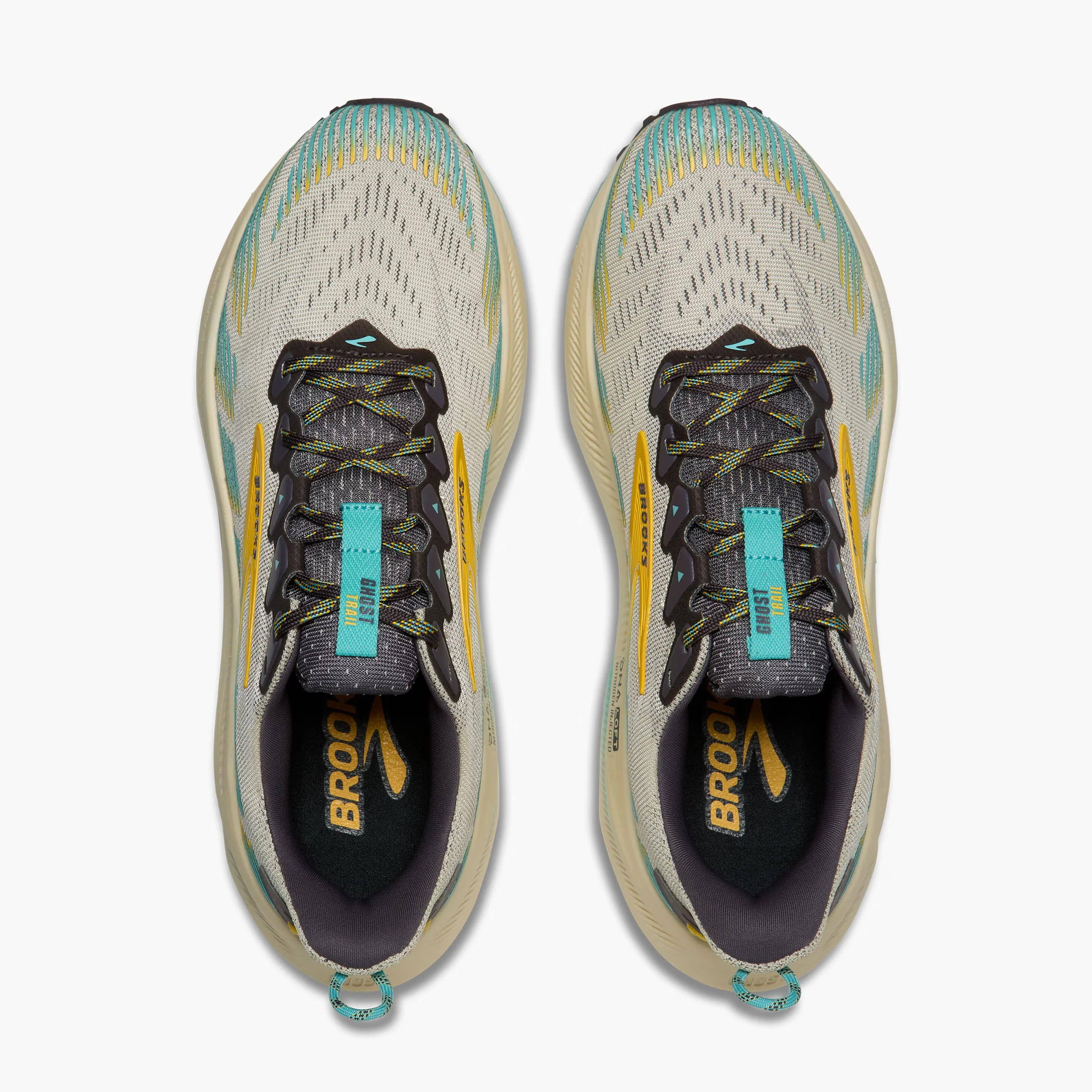 Brooks Mens Ghost Trail - Bleached Sand/Rabbit/Bluefish - Trail - SS26 - Image 5