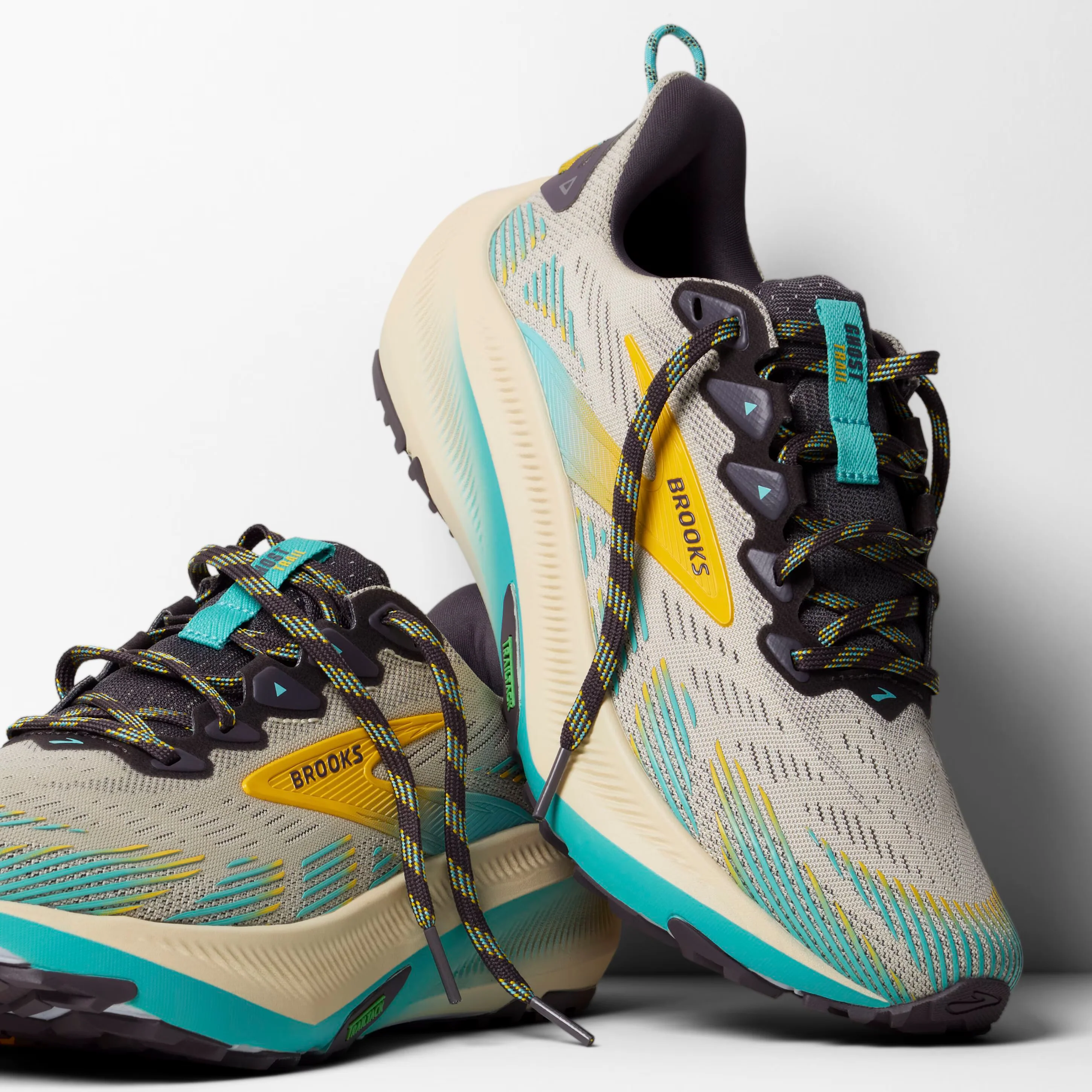 Brooks Mens Ghost Trail - Bleached Sand/Rabbit/Bluefish - Trail - SS26 - Image 7
