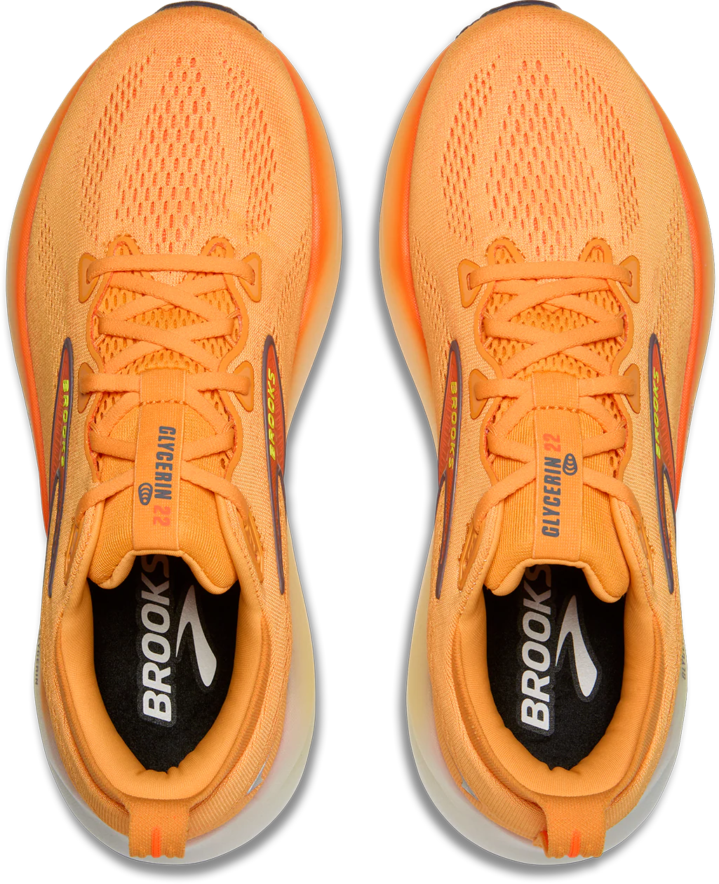 Brooks Mens Glycerin 22 - Orange/Nightlife/White - Neutral - AW25 - Image 7
