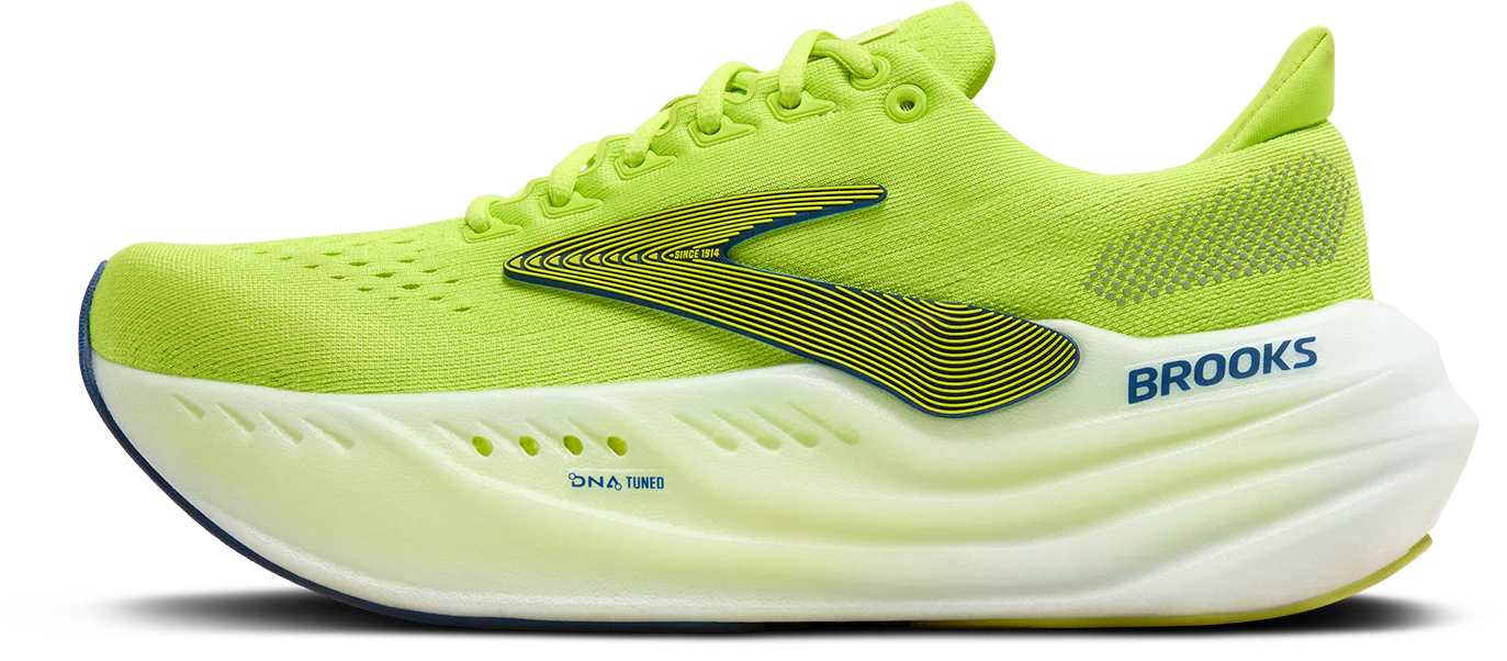 Brooks Mens Glycerin Max - Lime/Navy Peony/White- Neutral - AW25 - Image 3