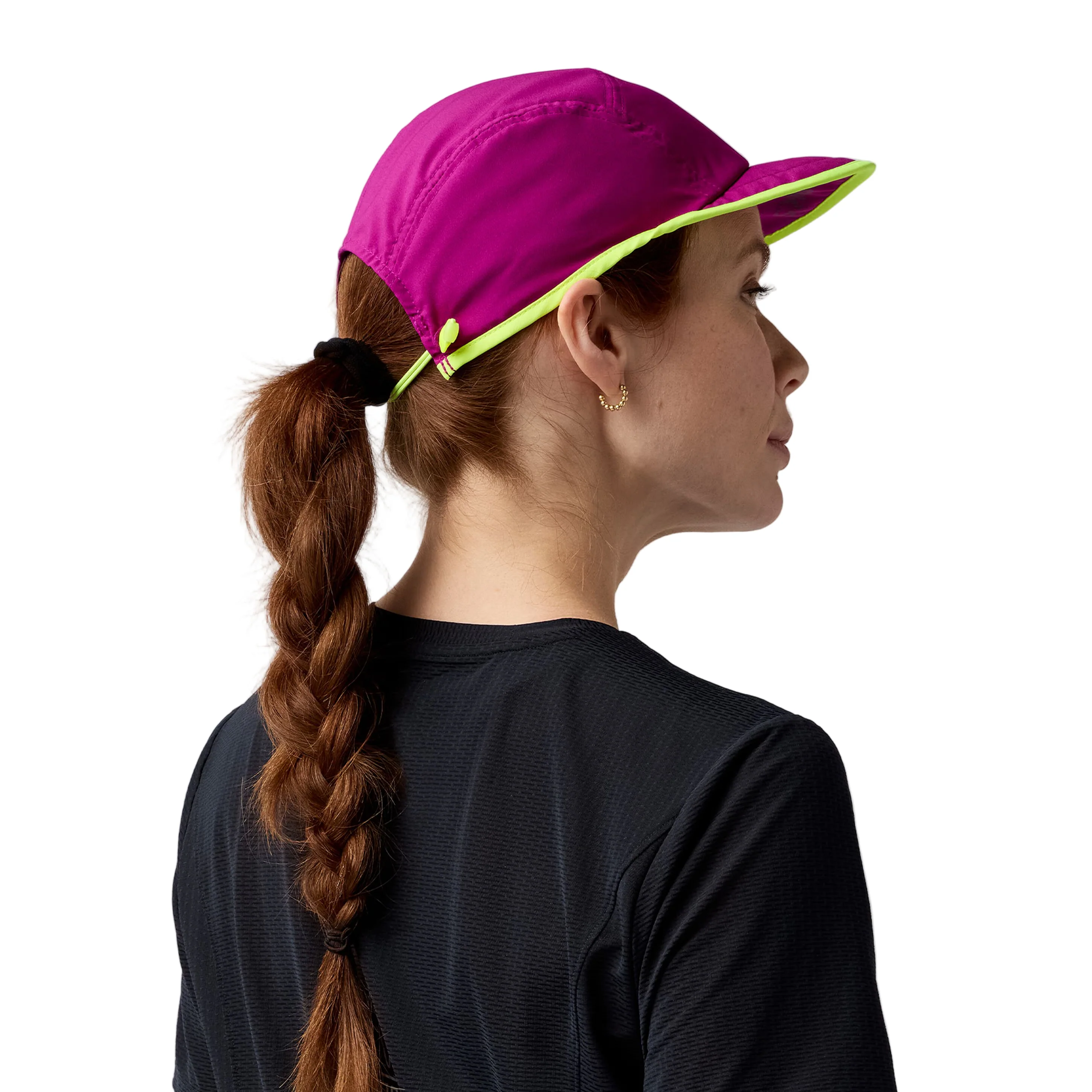 Brooks Unisex Lightweight Packable Hat 2.0 - Dark Fuchsia/Nightlife - Image 3
