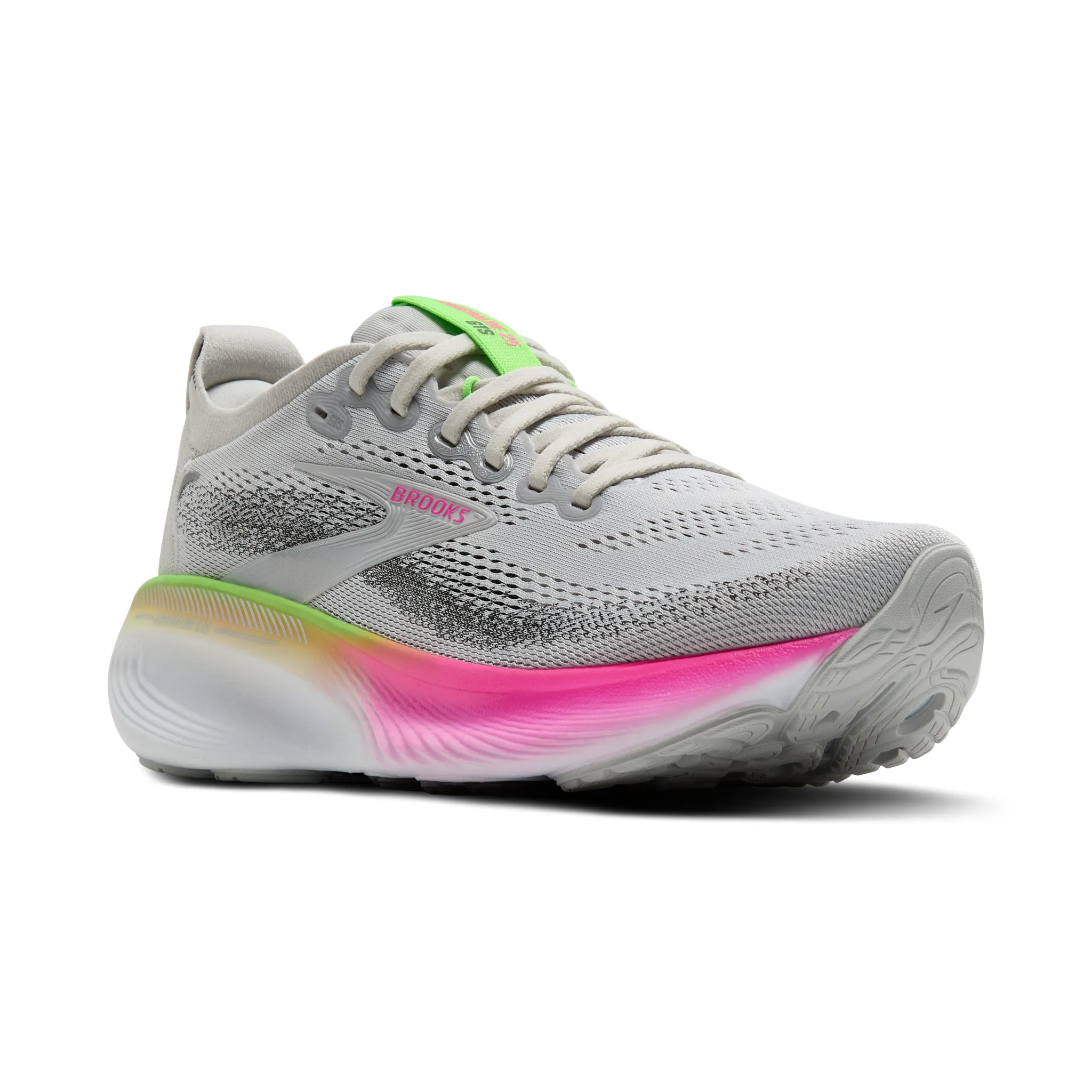 Brooks Womens Adrenaline GTS 25 - Oyster/Pink/Green - Stability - SS26 - Image 3