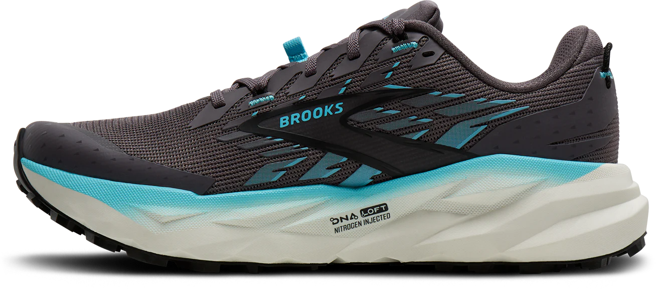 Brooks Womens Cascadia 19 - Rabbit/Black/Bluefish - Trail - SS26 - Image 7