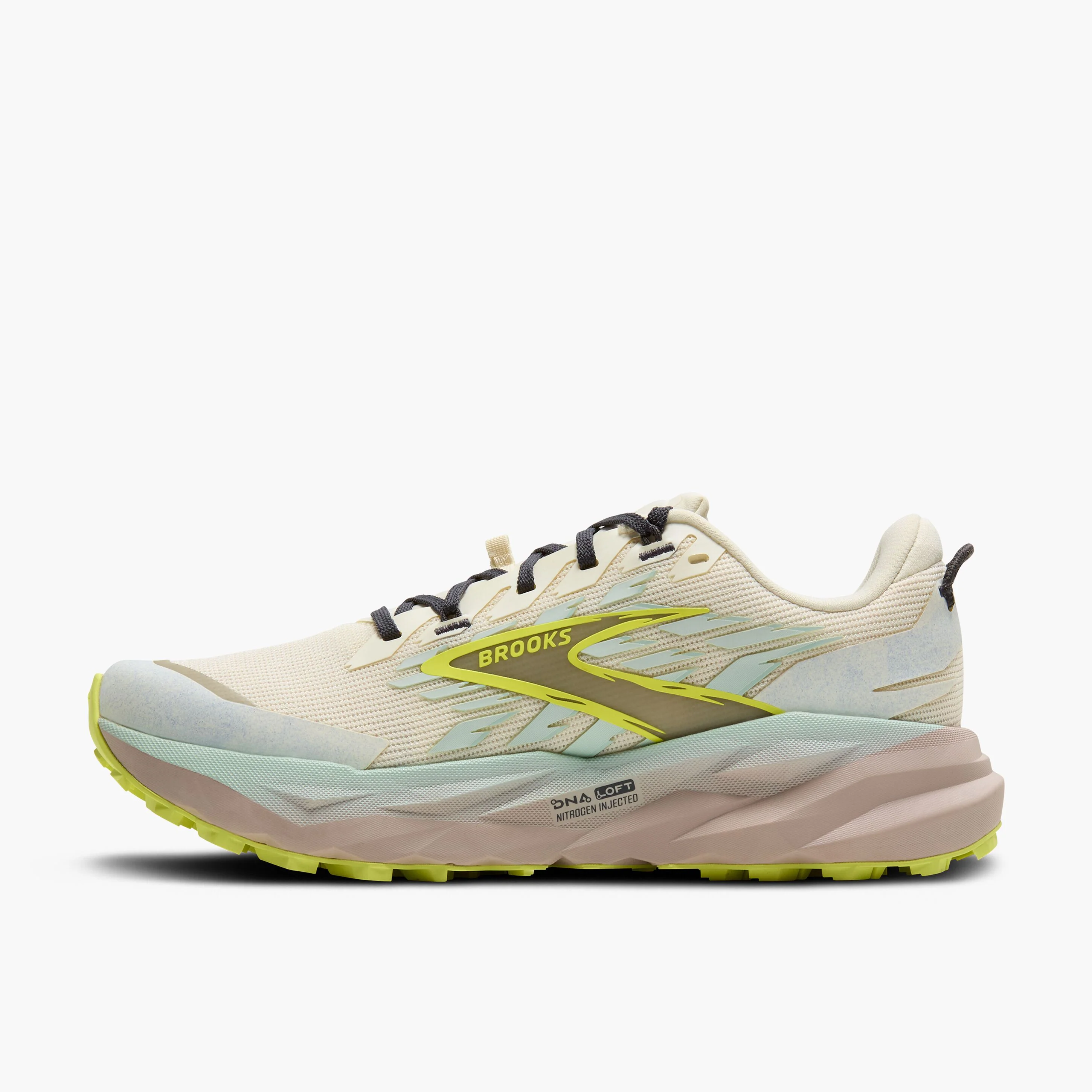 Brooks Womens Cascadia 19 Wide - D Width - Coconut/Misty Blue/Ebony - Trail - AW25 - Image 3
