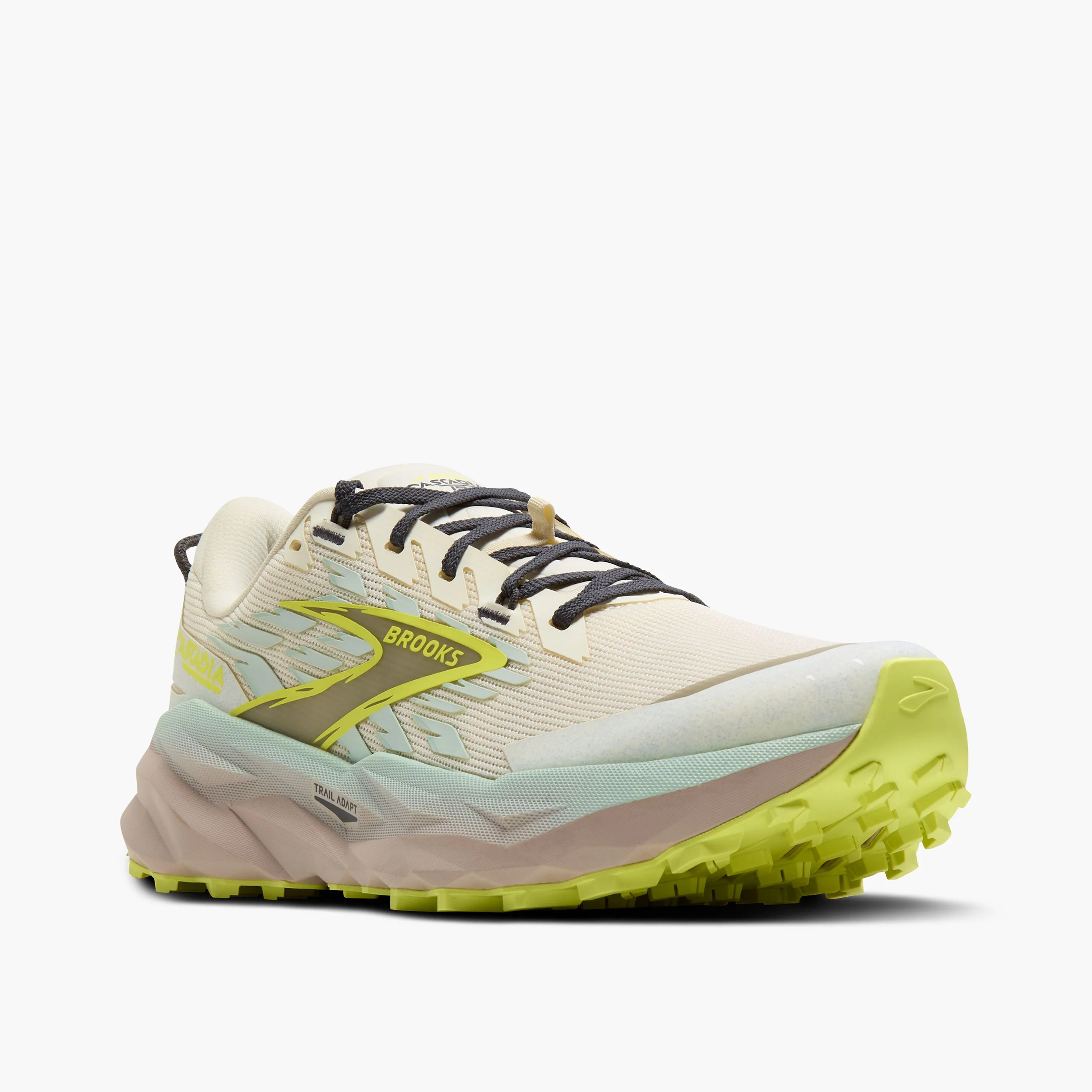 Brooks Womens Cascadia 19 Wide - D Width - Coconut/Misty Blue/Ebony - Trail - AW25 - Image 5